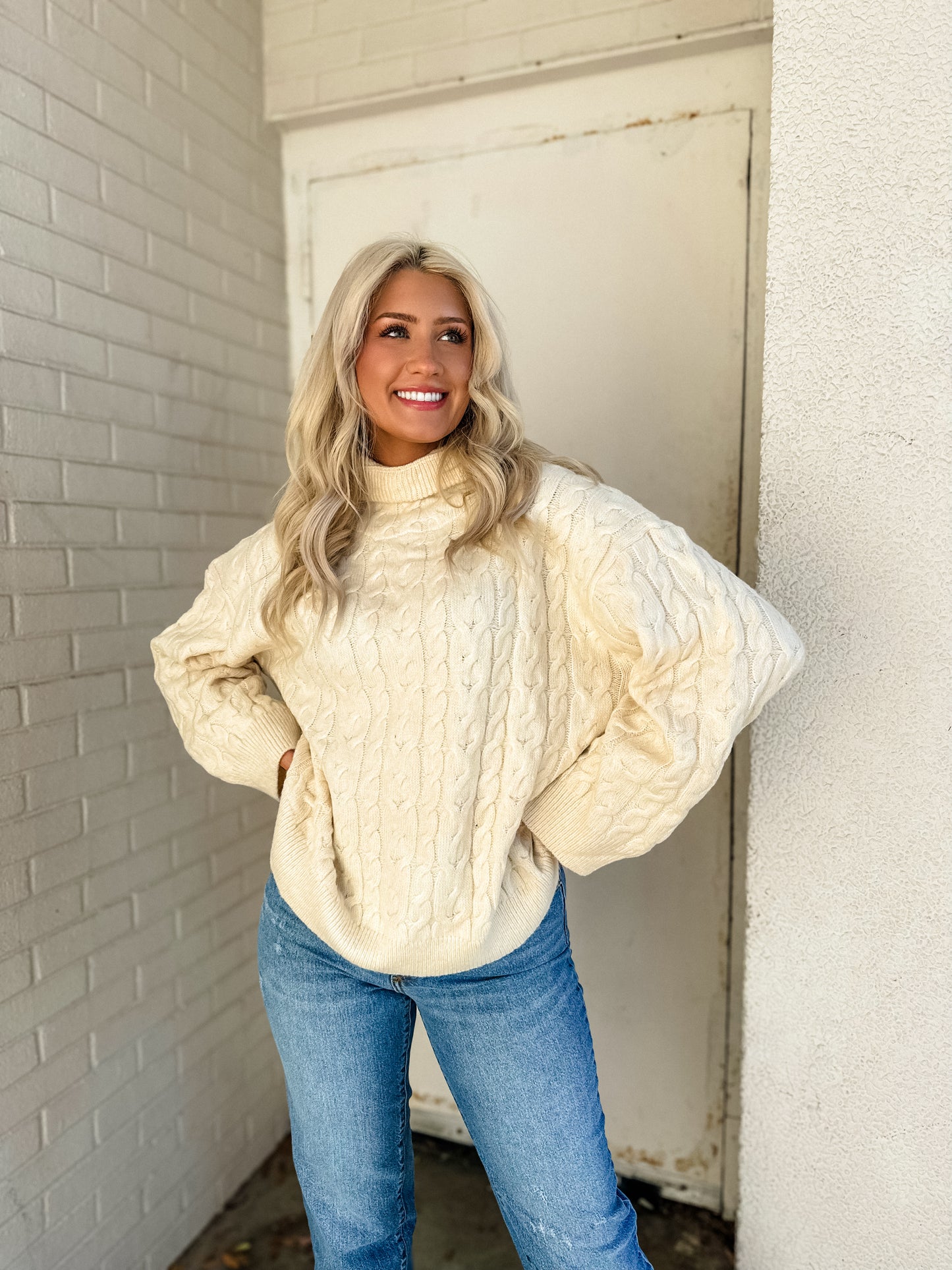 Cabin Stay Cream Sweater