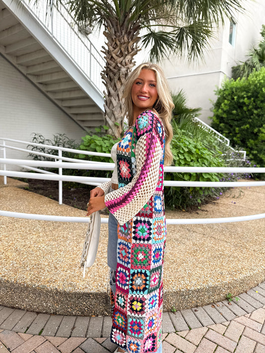 Boho Dream Crochet Duster
