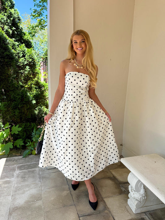 Polka Dot Charm Midi Dress