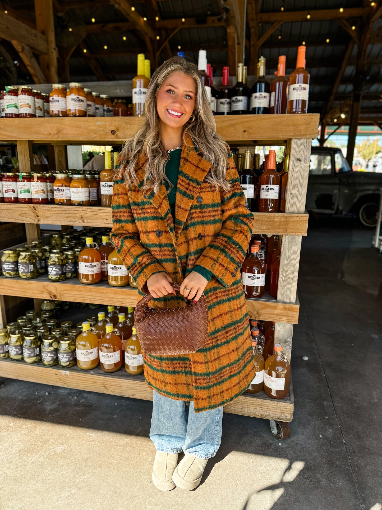 Apple Spiced Plaid Coat
