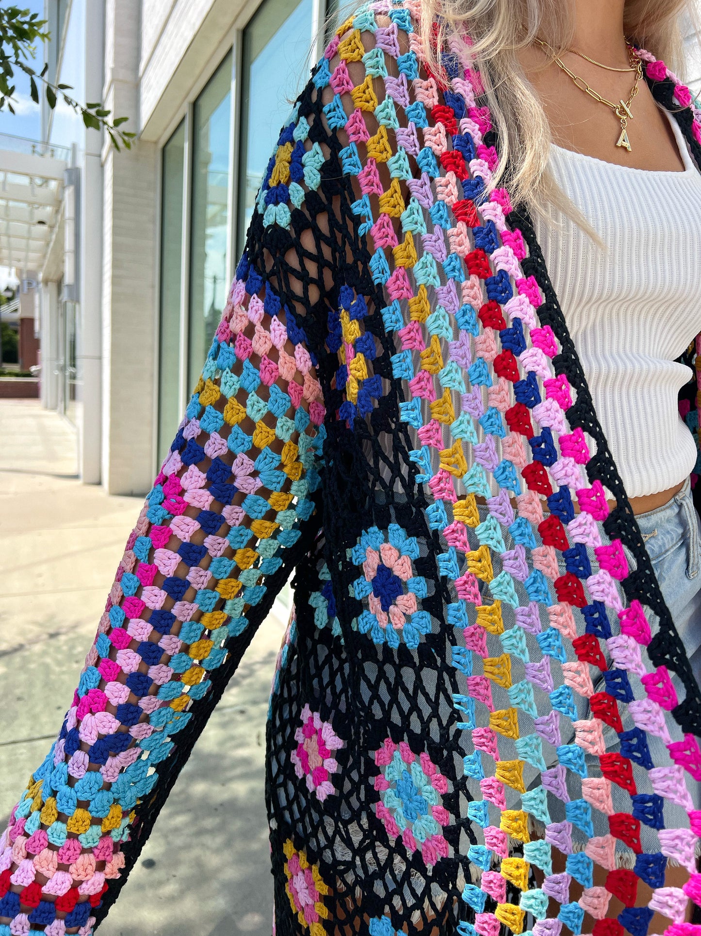 All I Really Want Crochet Duster: Black PREORDER