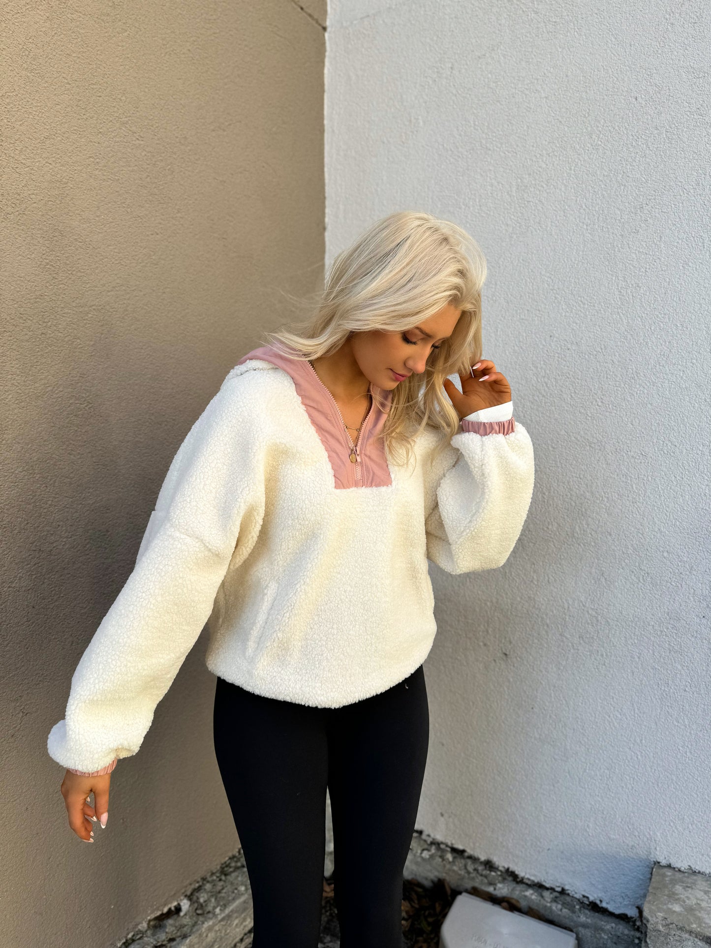 Fine Line Sherpa Pullover