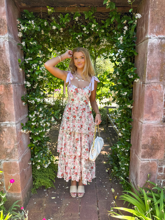 Stay Sweet Floral Tiered Maxi Dress