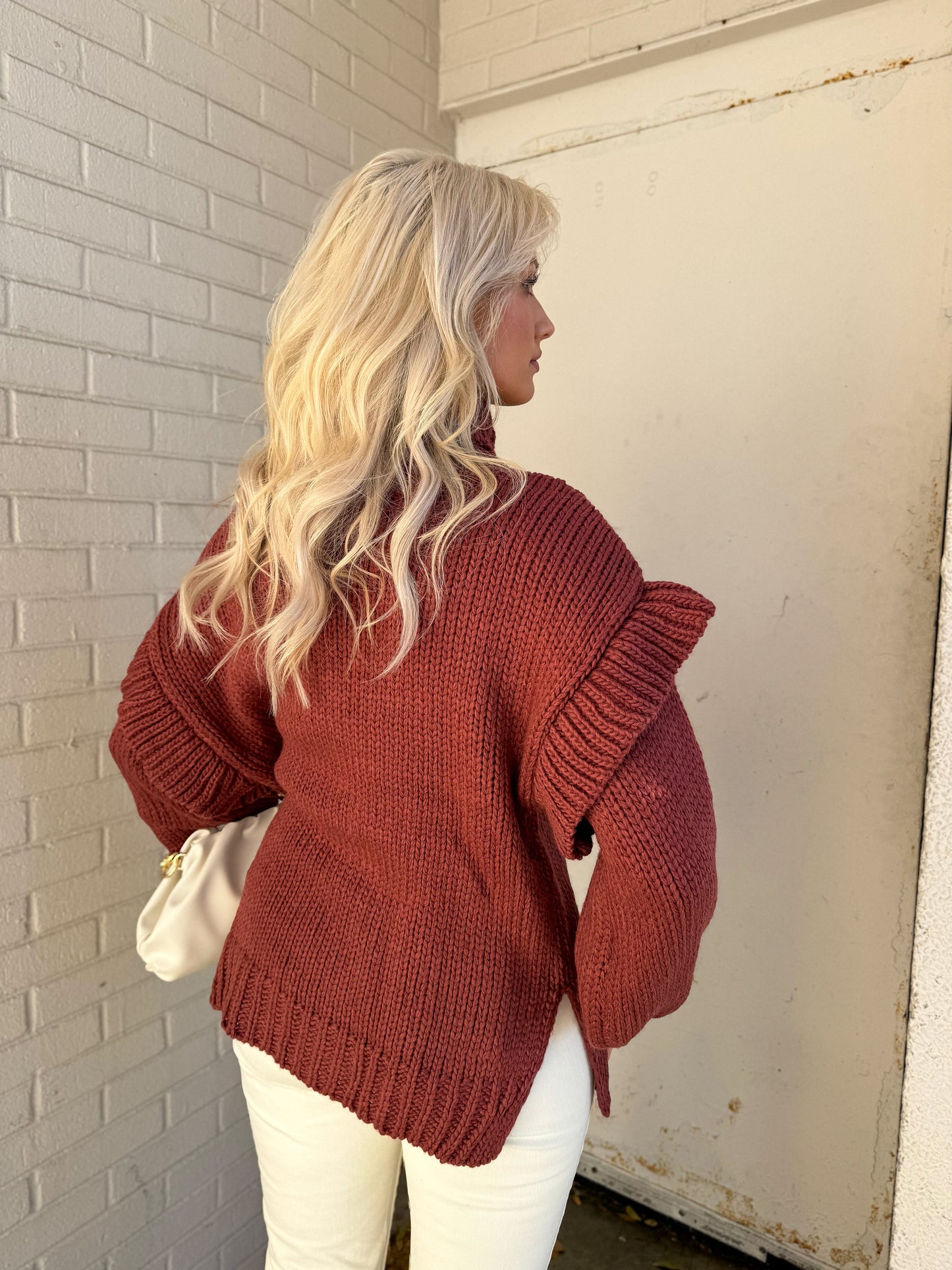 Focused On You Sweater: Deep Burgundy