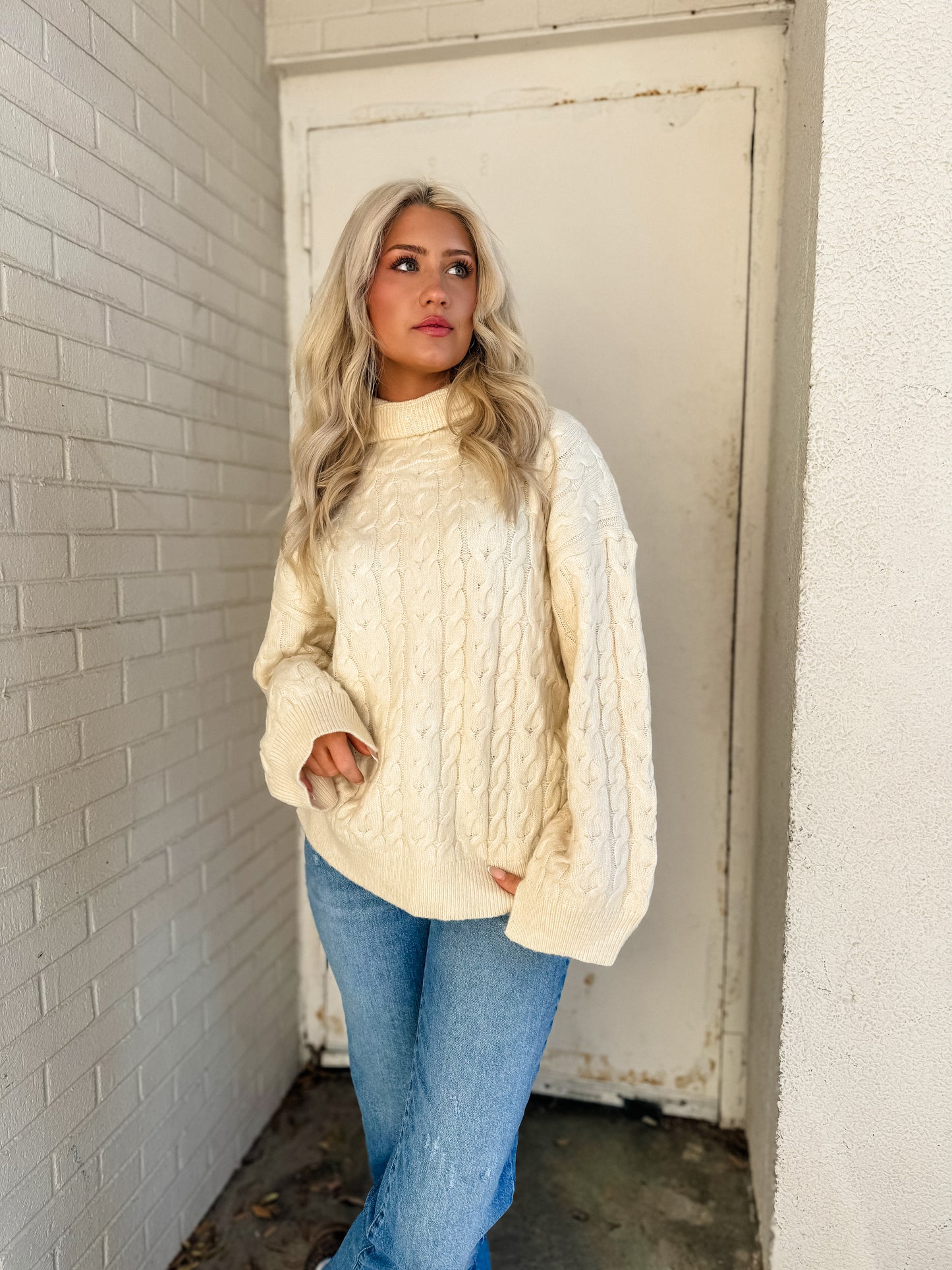 Cabin Stay Cream Sweater