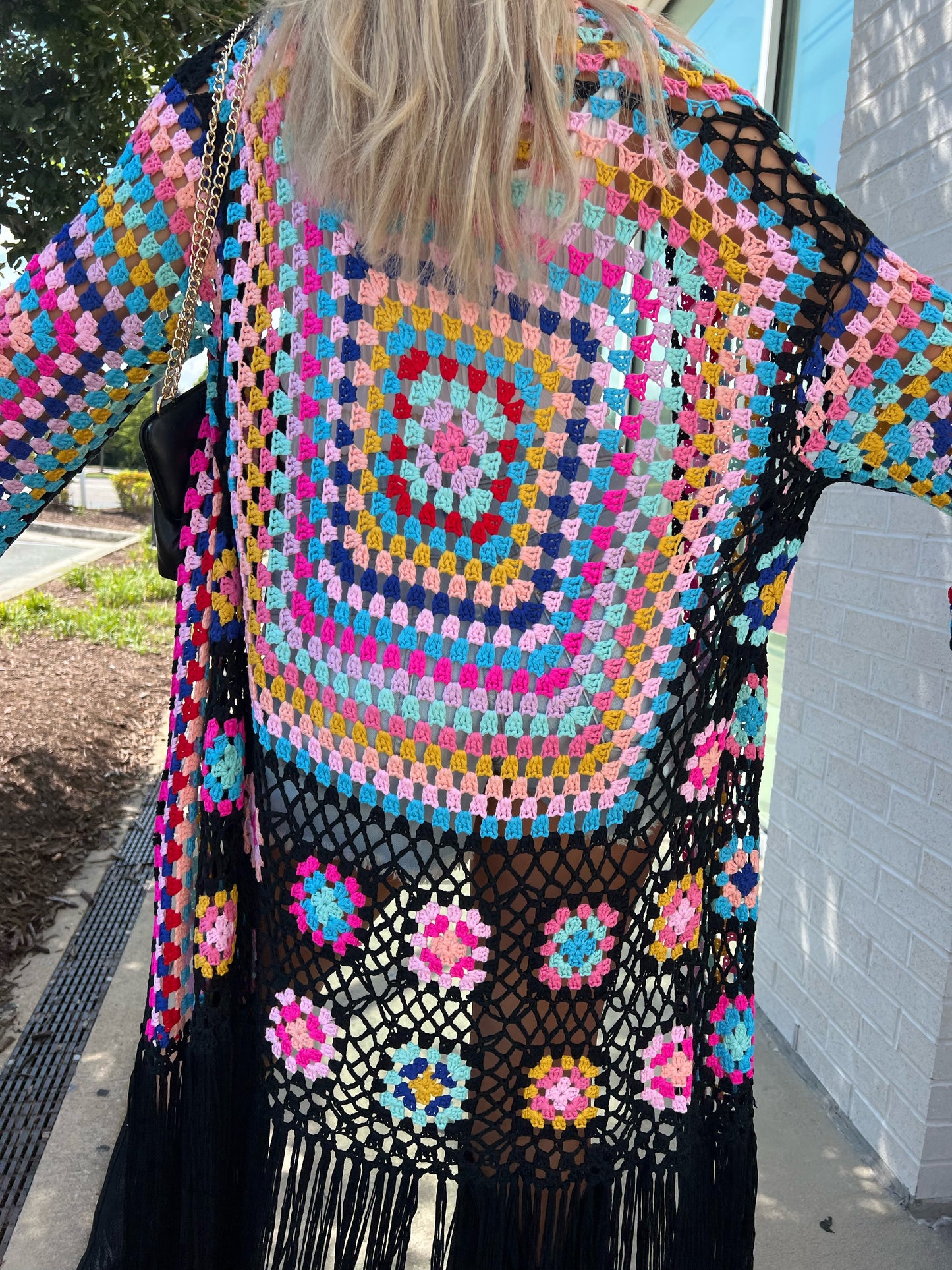 All I Really Want Crochet Duster: Black PREORDER