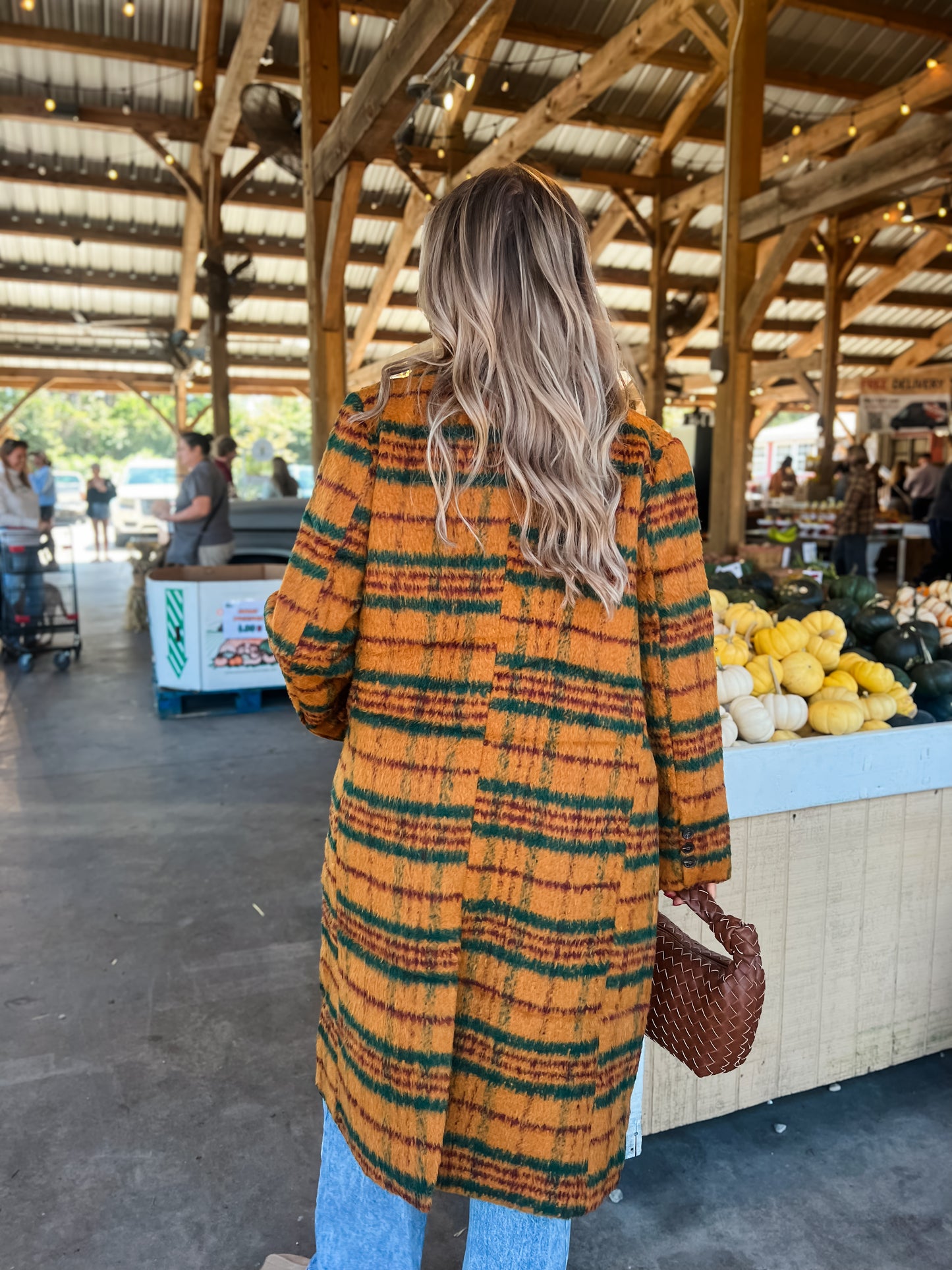Apple Spiced Plaid Coat