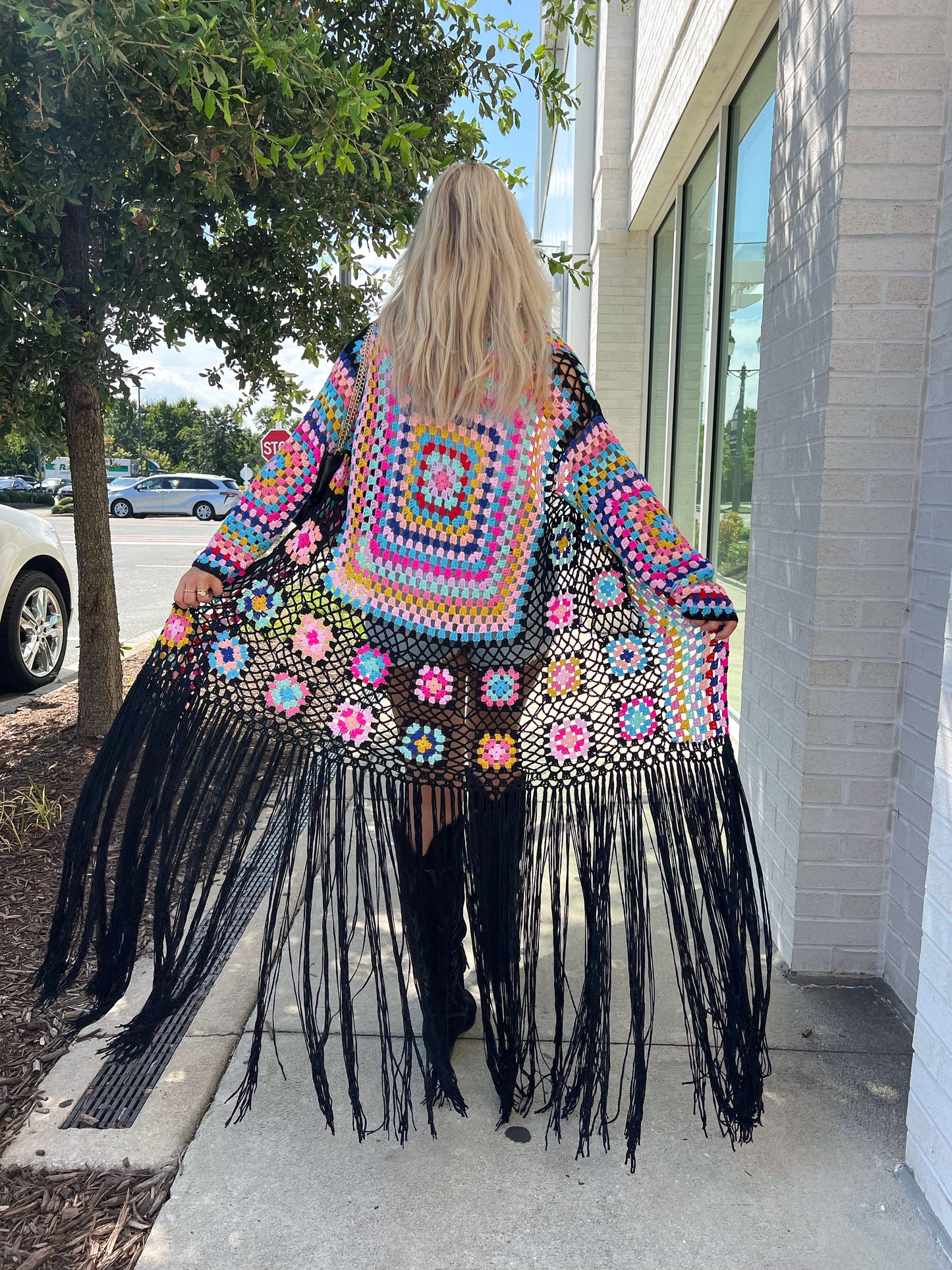 All I Really Want Crochet Duster: Black PREORDER