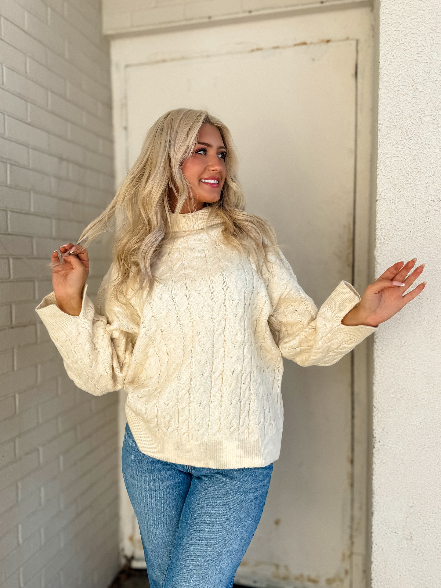 Cabin Stay Cream Sweater