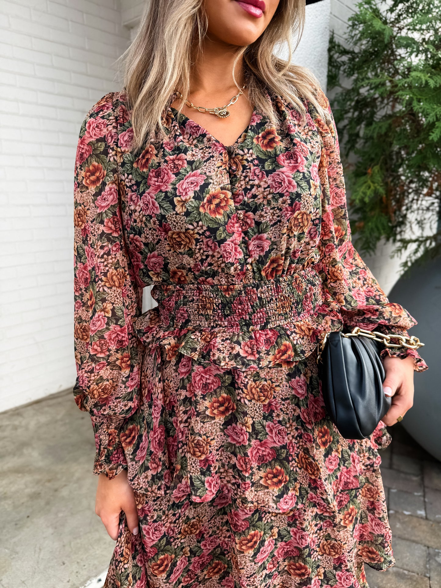 Vintage Rose Floral Dress