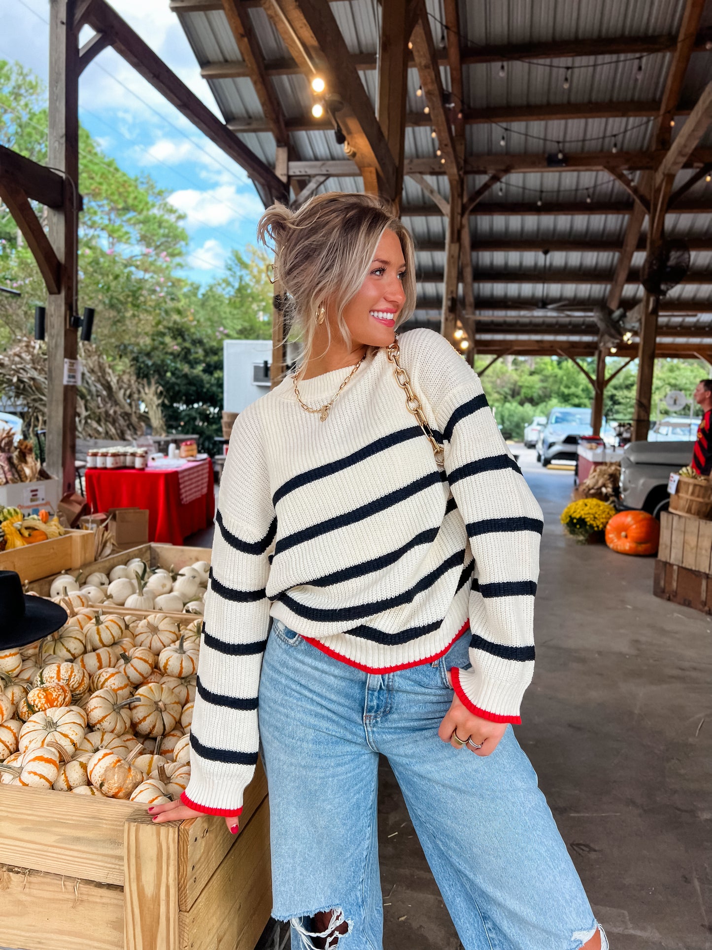 Stripe A Pose Sweater