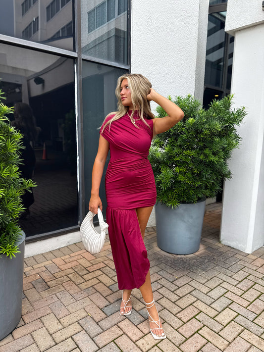 Wine Twist Mini Dress