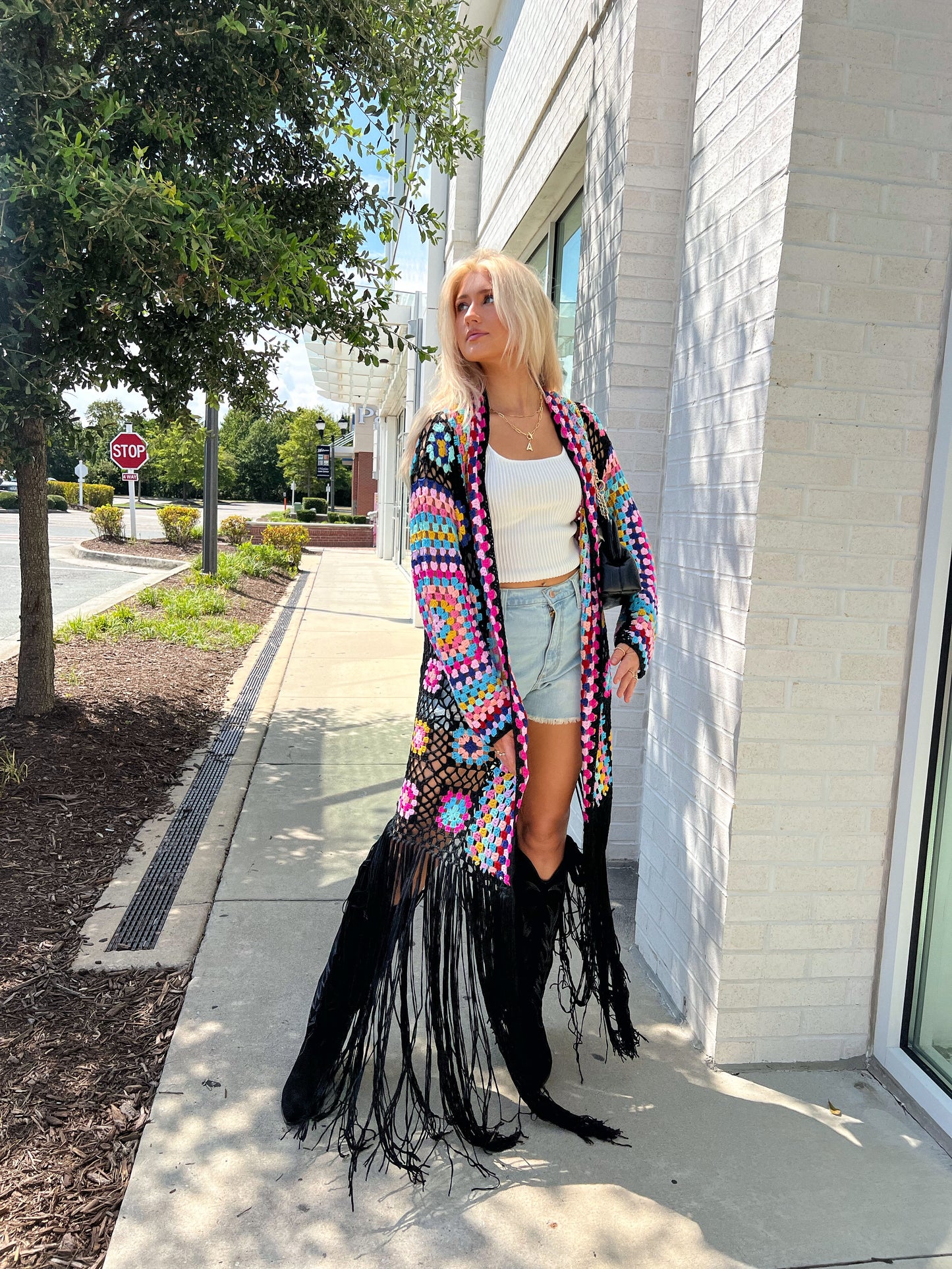 All I Really Want Crochet Duster: Black PREORDER