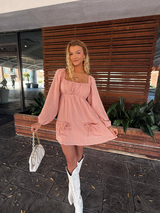 Blushing Breeze Mini Dress