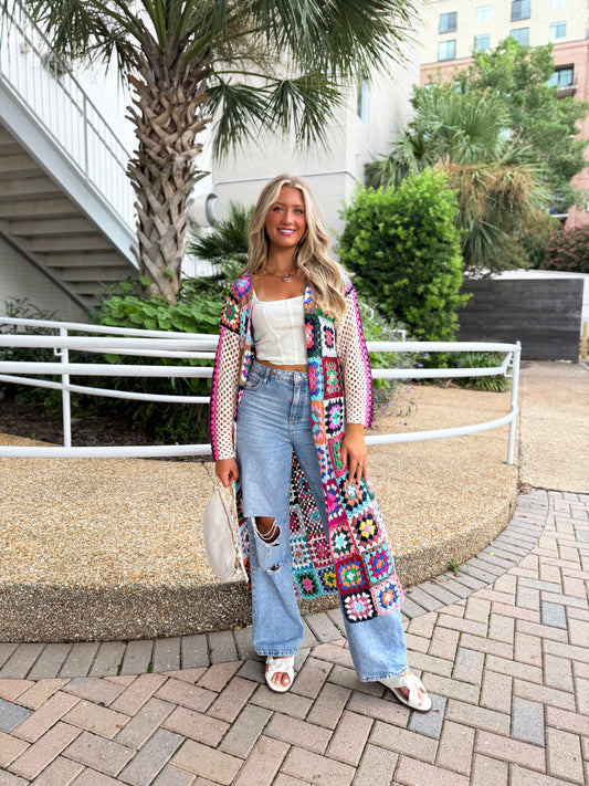 Boho Dream Crochet Duster