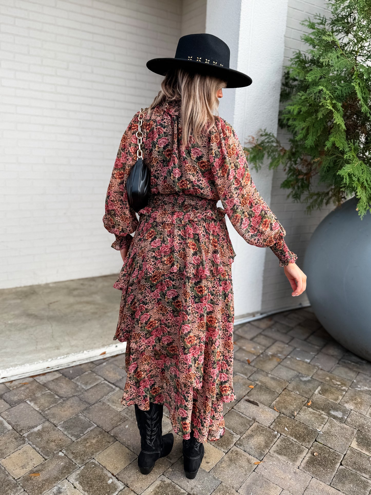 Vintage Rose Floral Dress