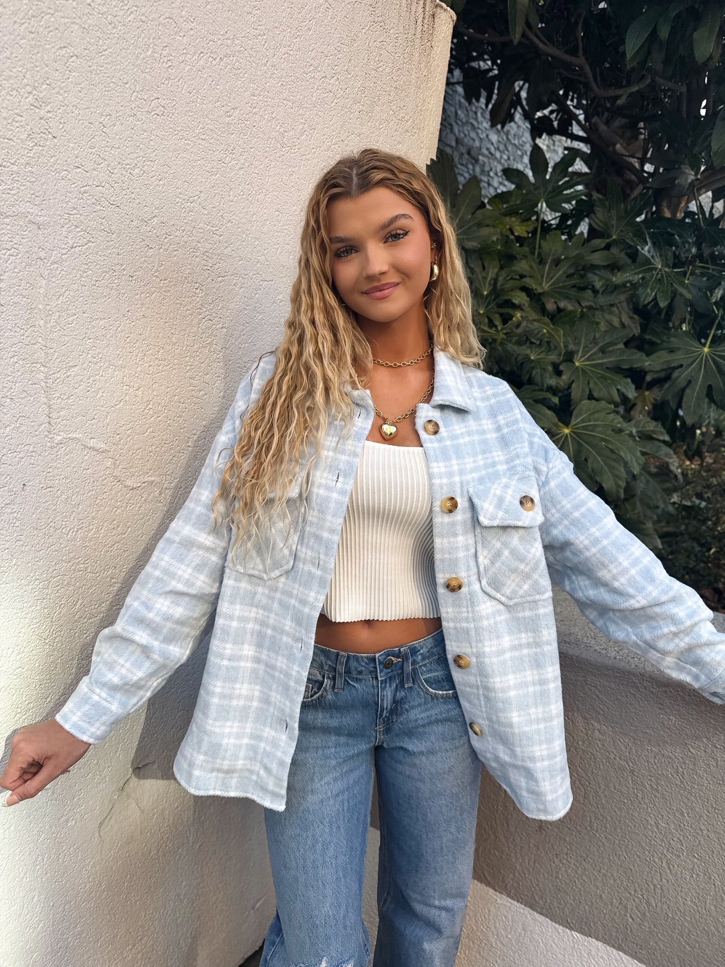 The Blue Skies Plaid Shacket