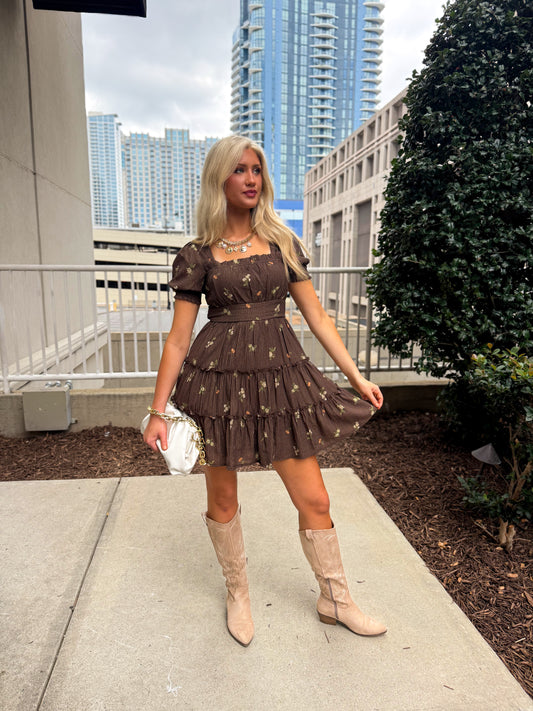 Falling for You Floral Mini Dress