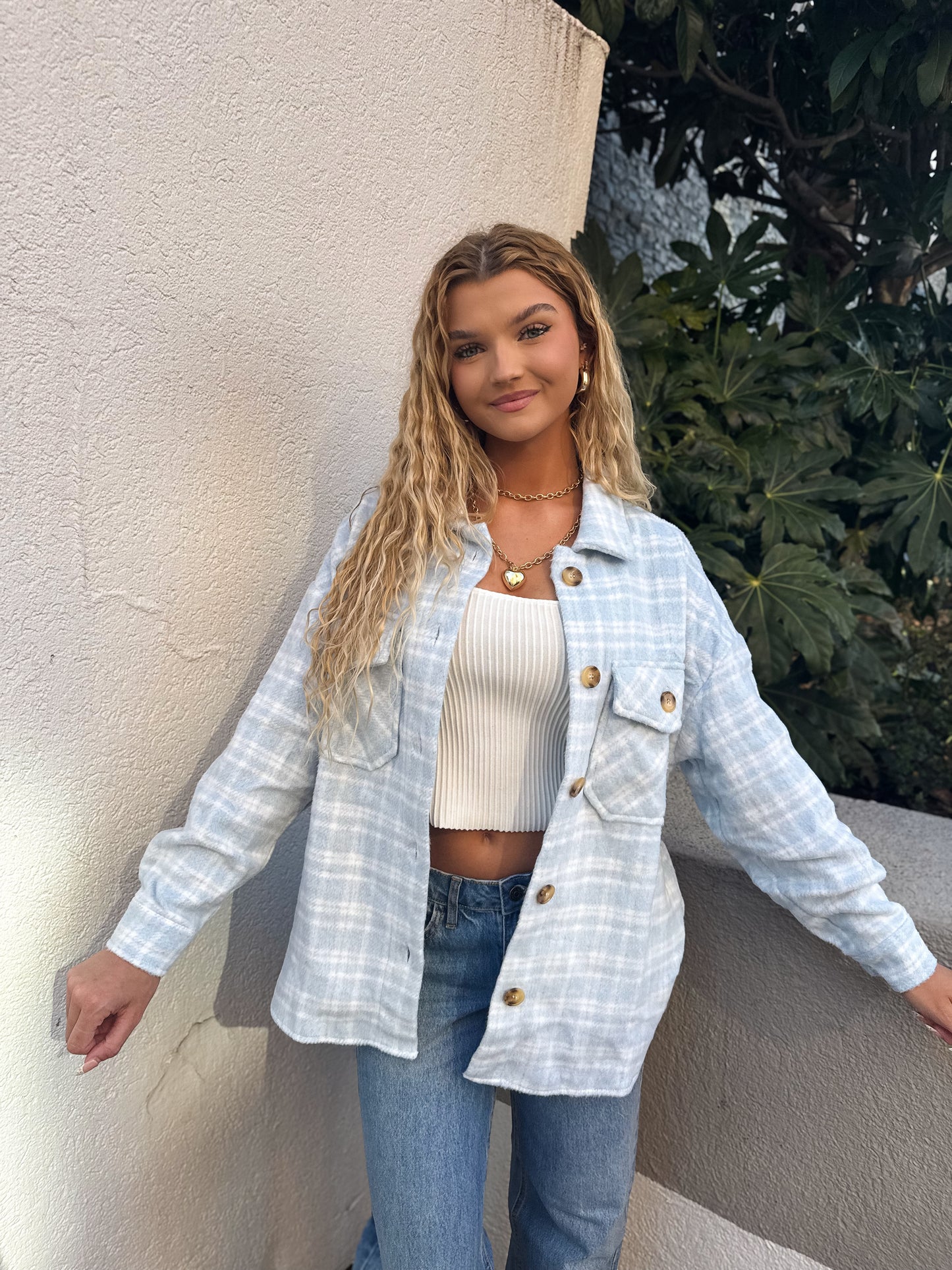 The Blue Skies Plaid Shacket