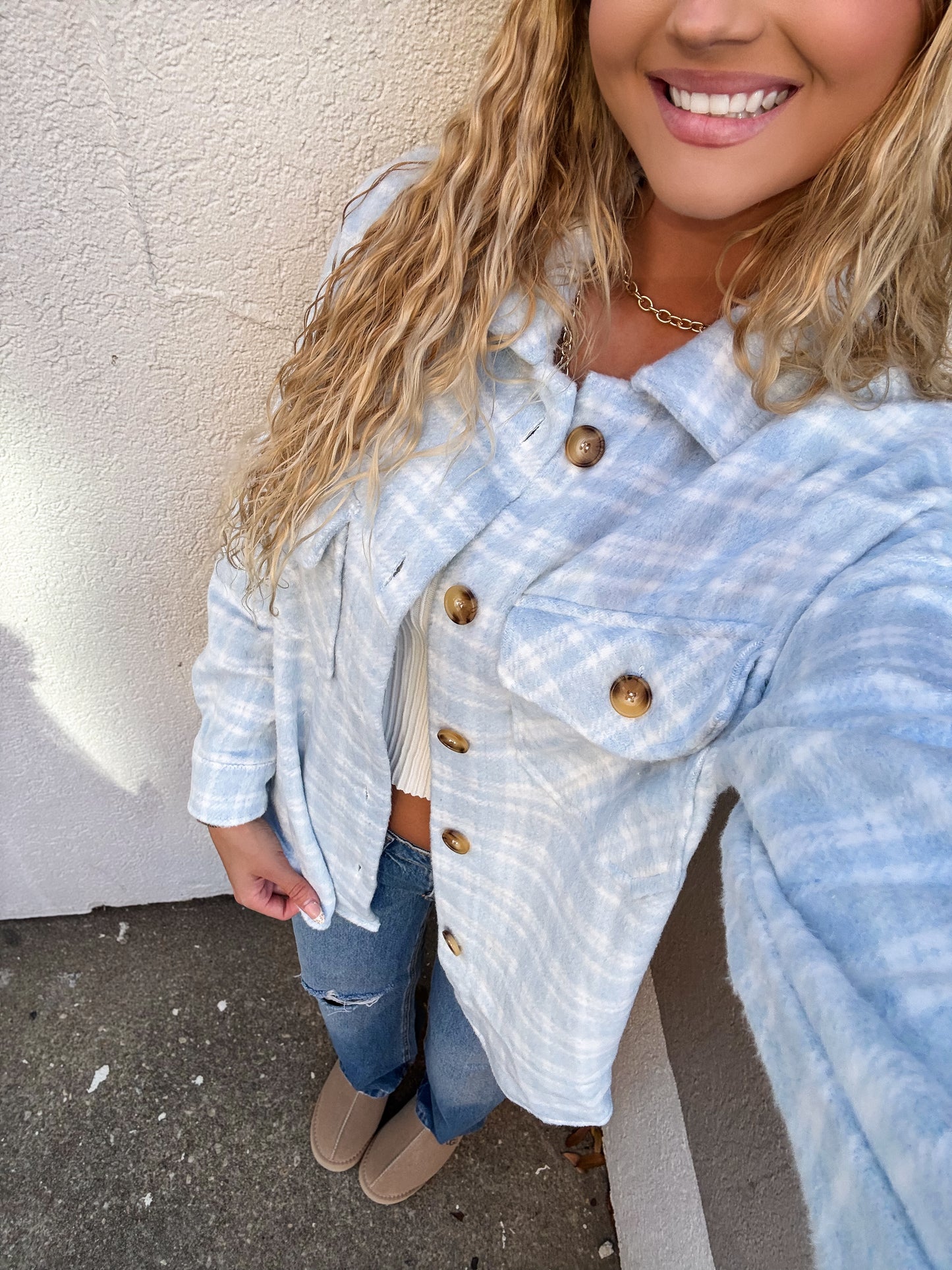 The Blue Skies Plaid Shacket