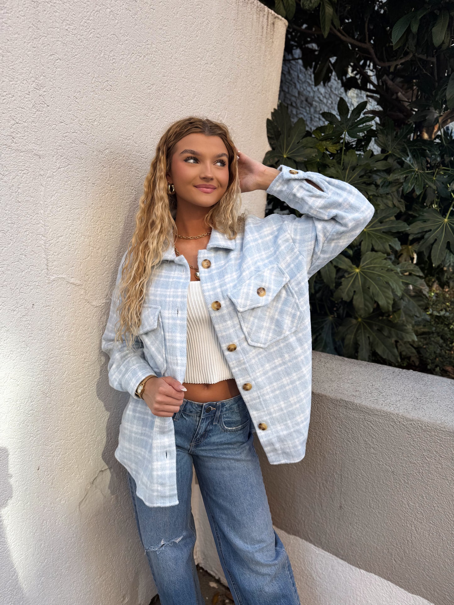 The Blue Skies Plaid Shacket