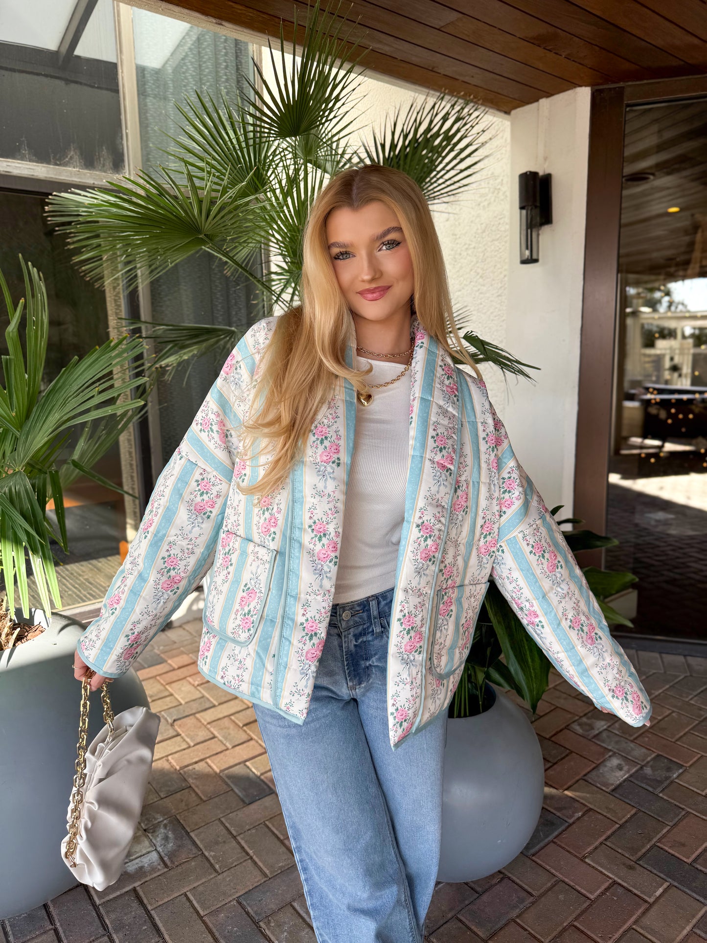 Pastel Bloom Quilted Jacket