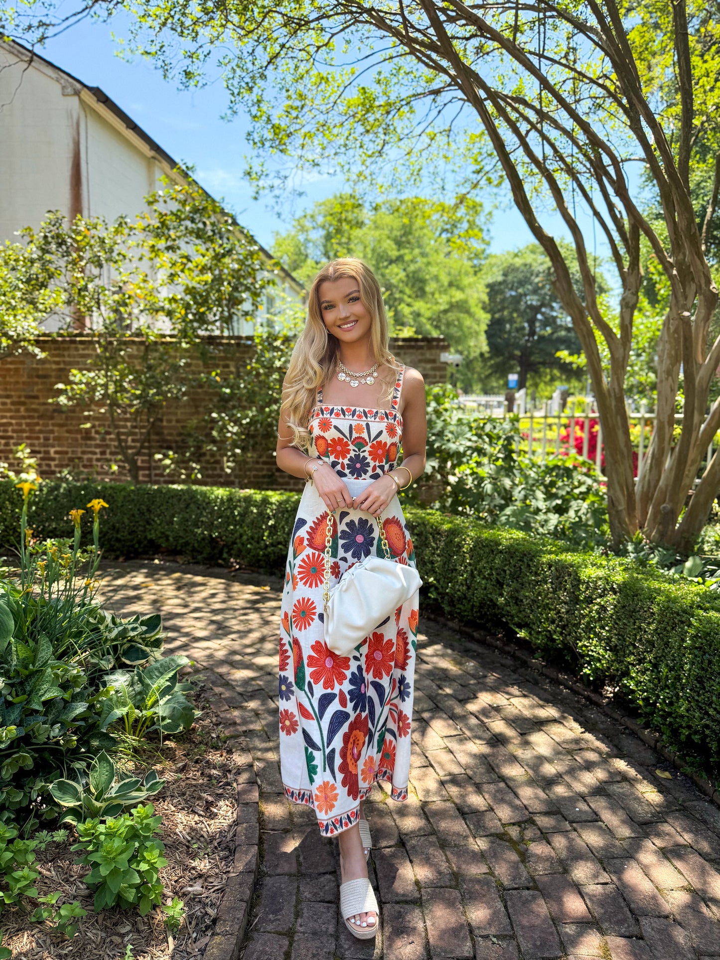 Island Spritz Floral Midi Dress