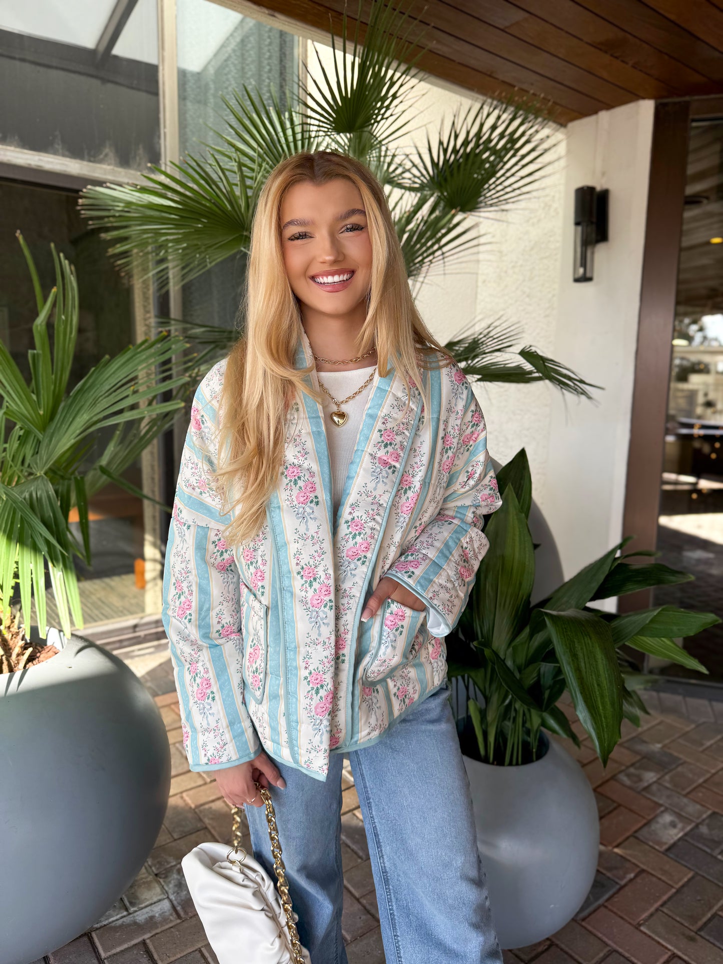 Pastel Bloom Quilted Jacket