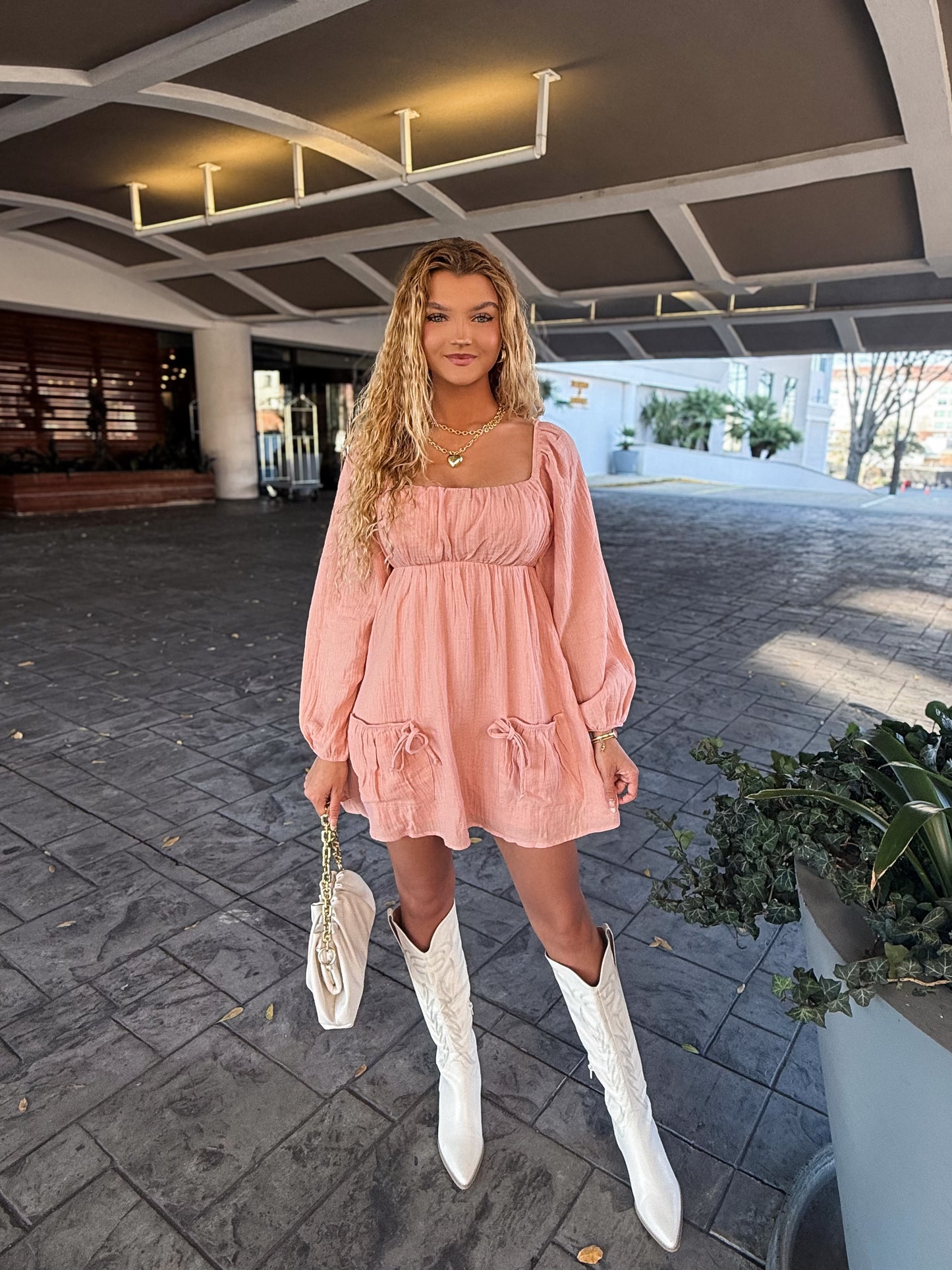 Blushing Breeze Mini Dress