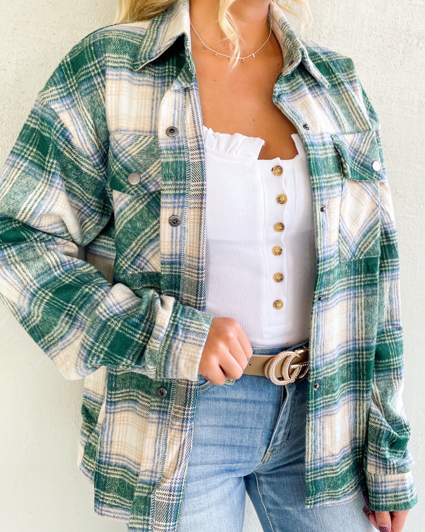 Evergreen Plaid Shacket