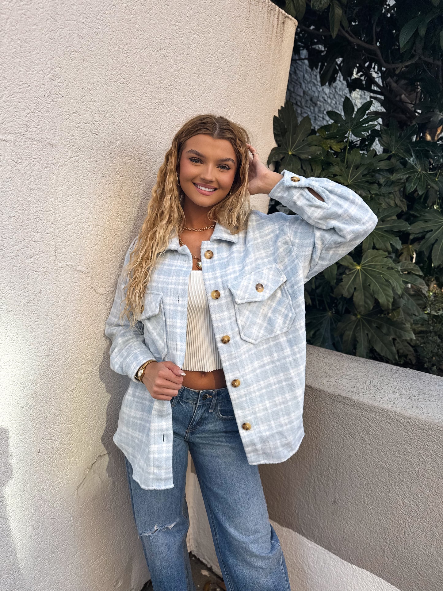 The Blue Skies Plaid Shacket