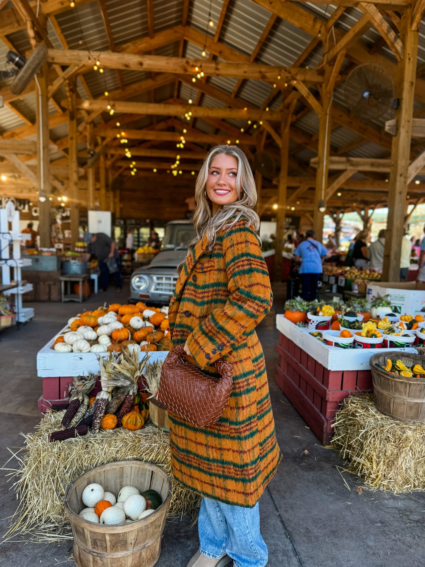 Apple Spiced Plaid Coat