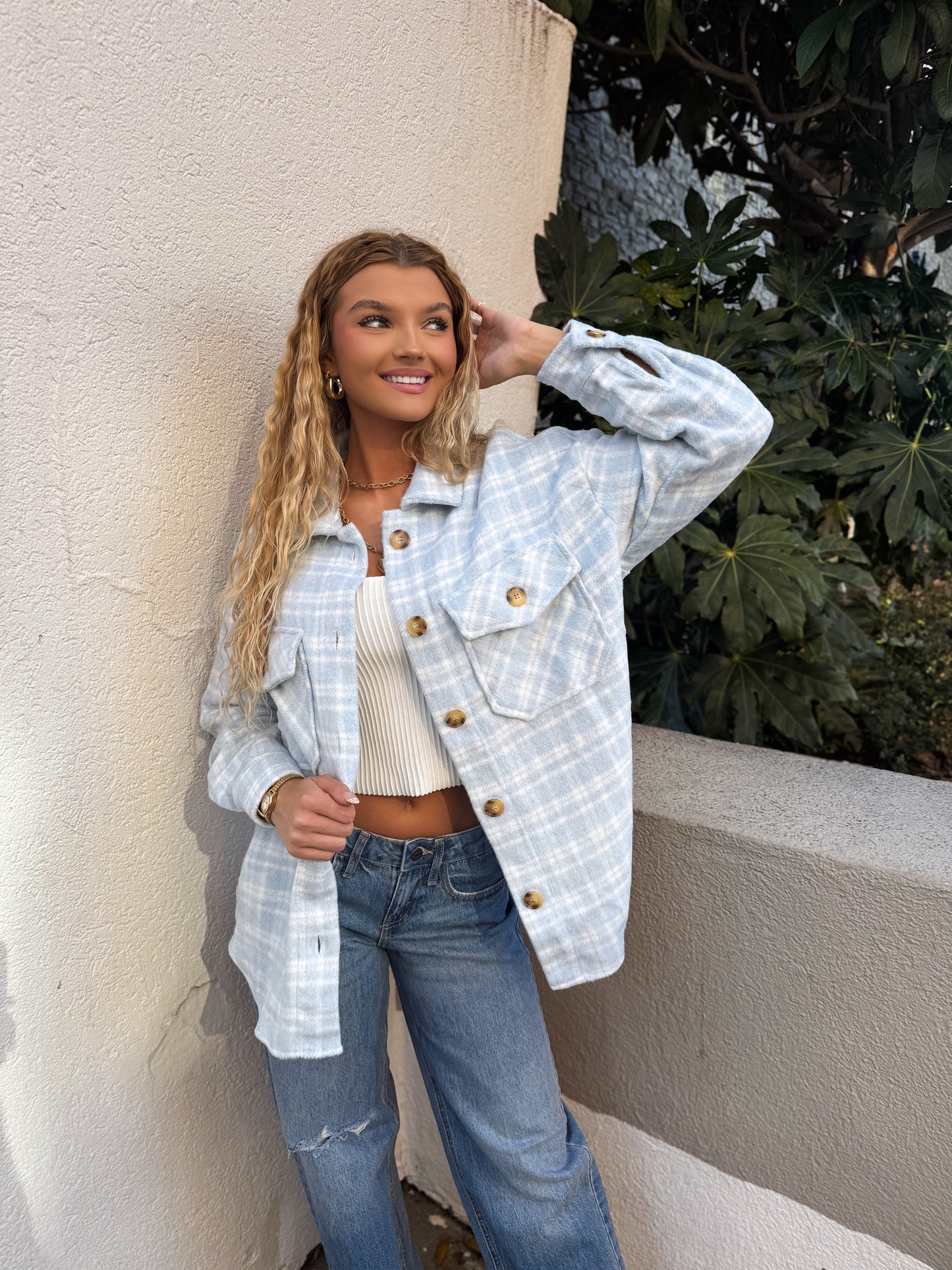 The Blue Skies Plaid Shacket