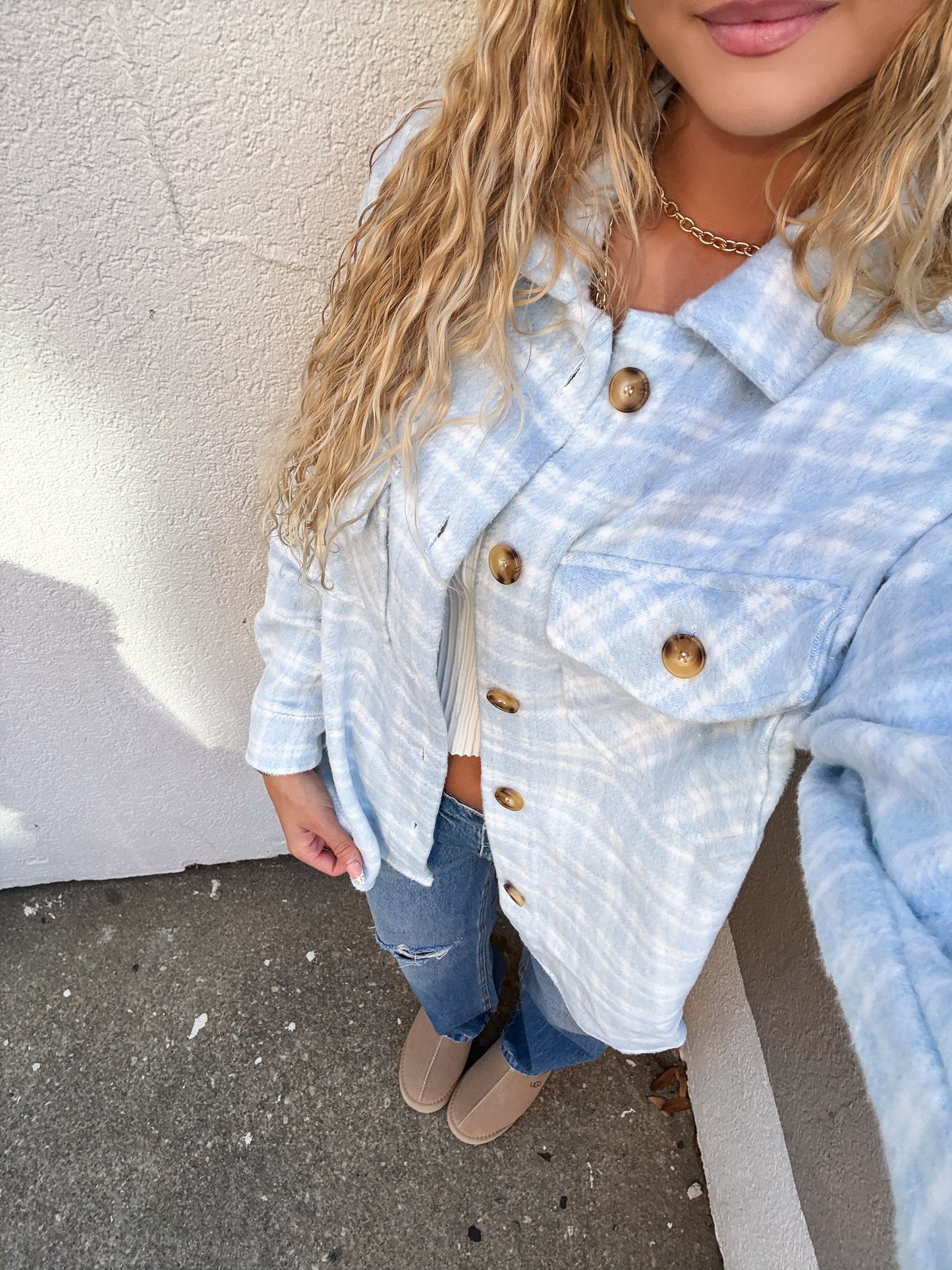 The Blue Skies Plaid Shacket