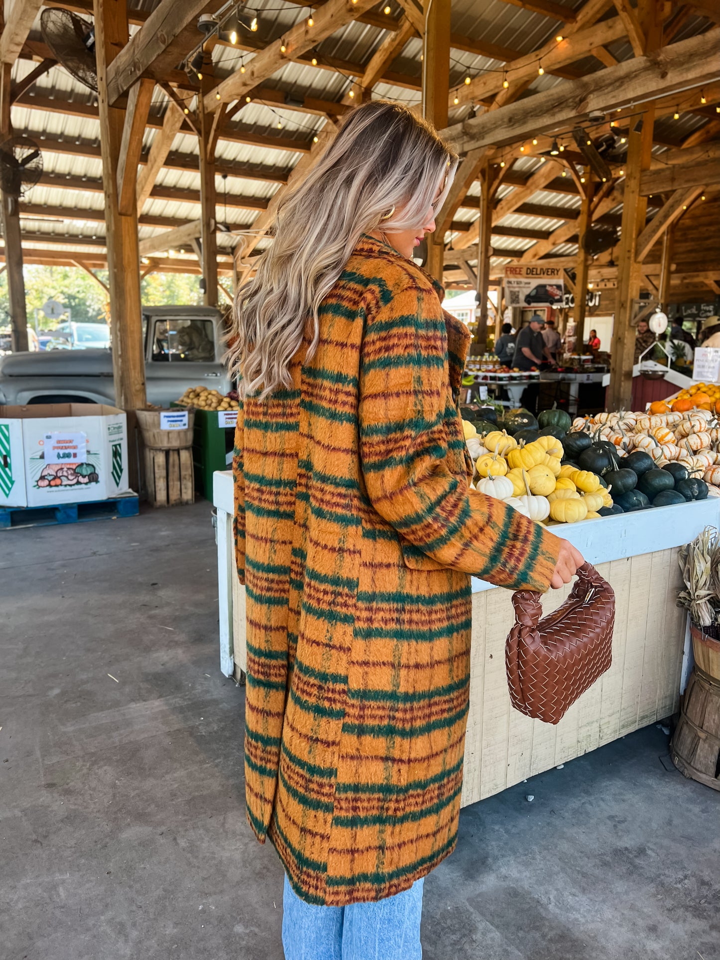 Apple Spiced Plaid Coat