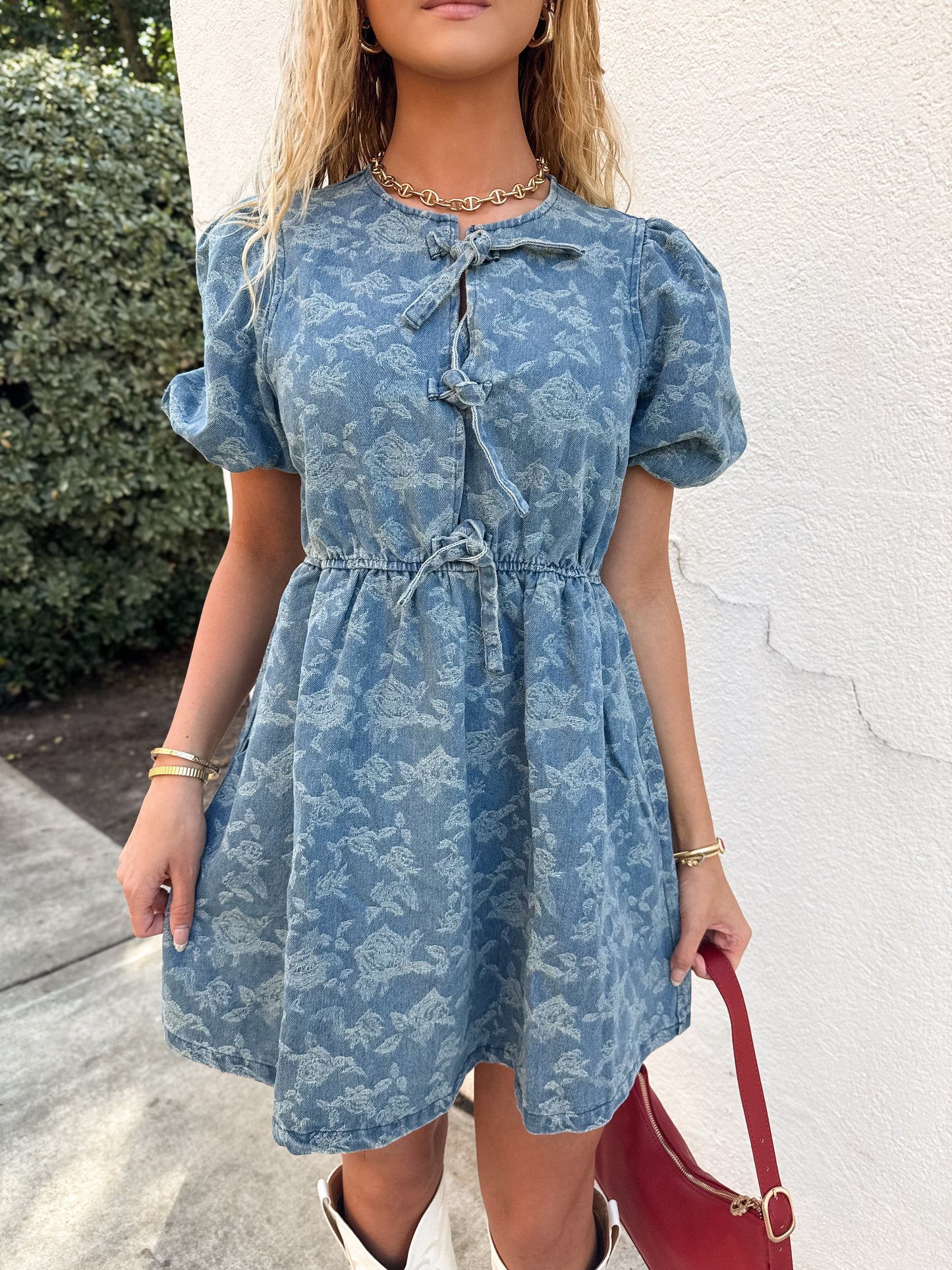 Bluebell Rose Denim Dress