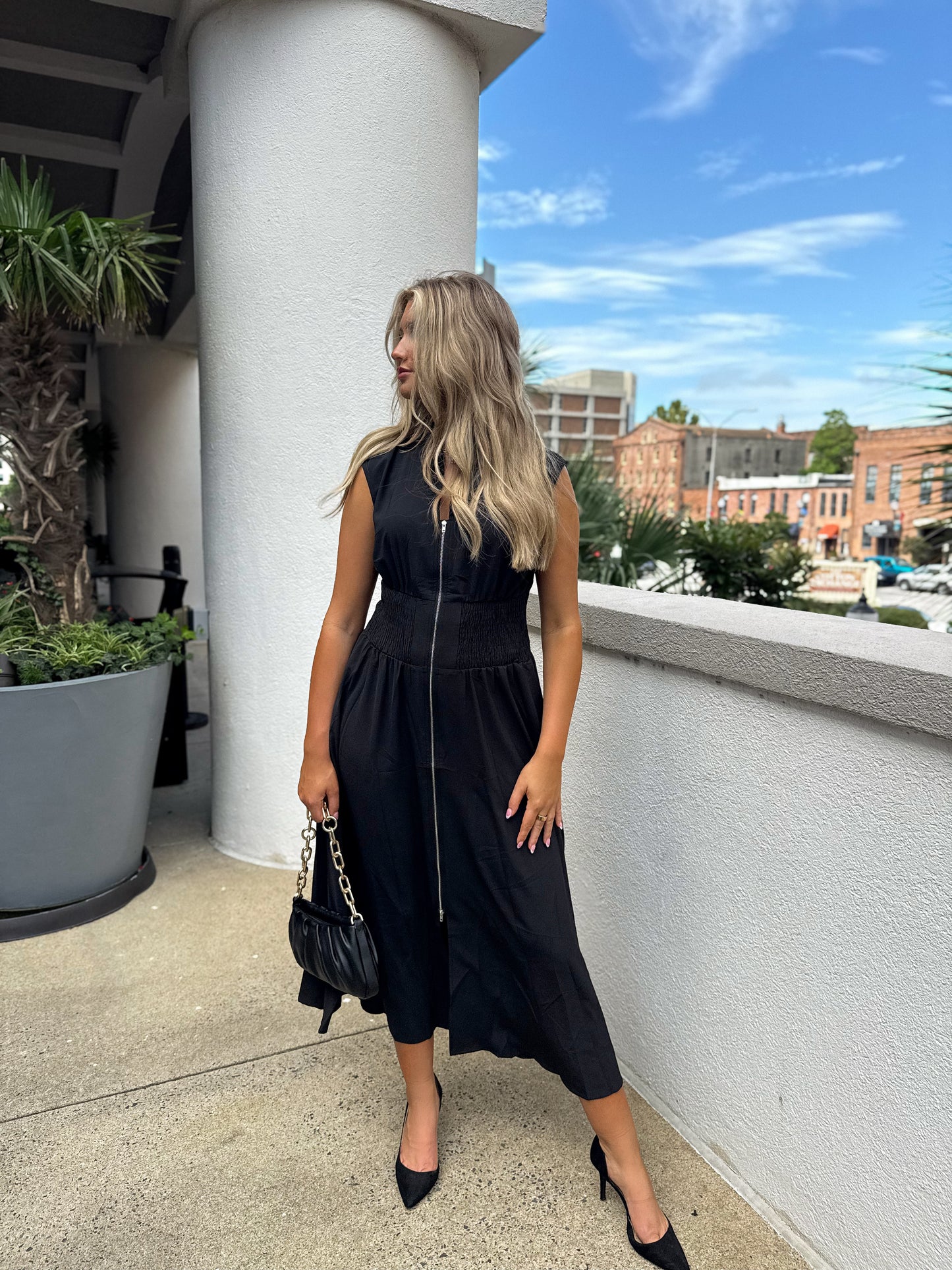 Midnight Glow Midi Dress