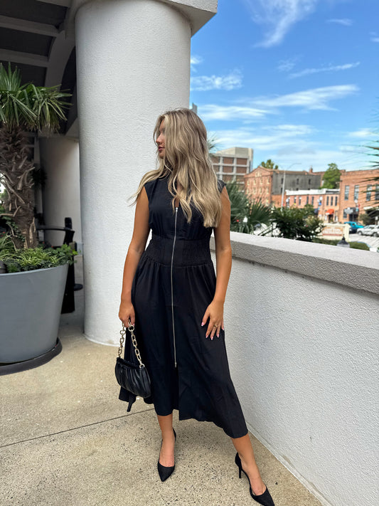 Midnight Glow Midi Dress