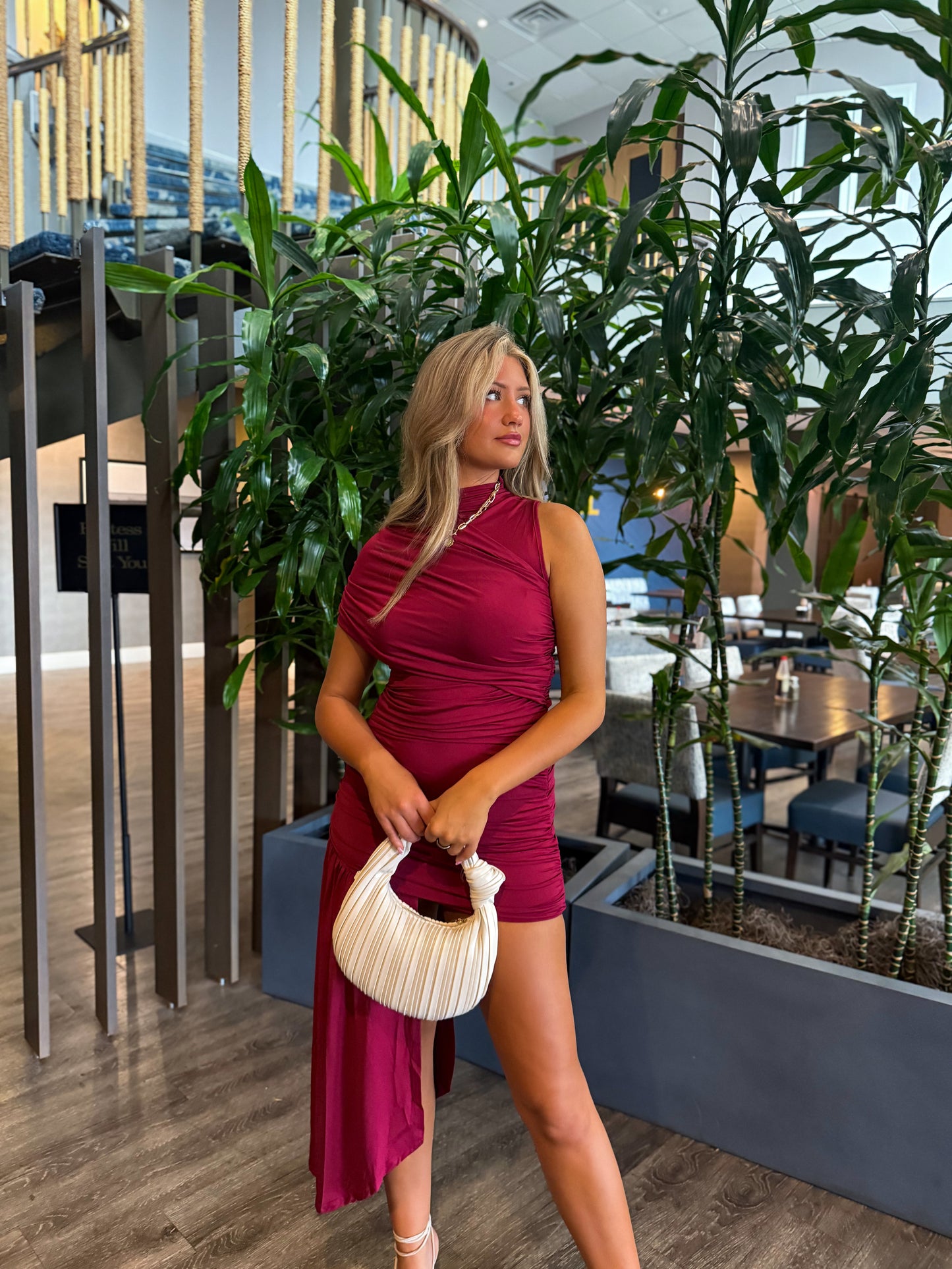 Wine Twist Mini Dress