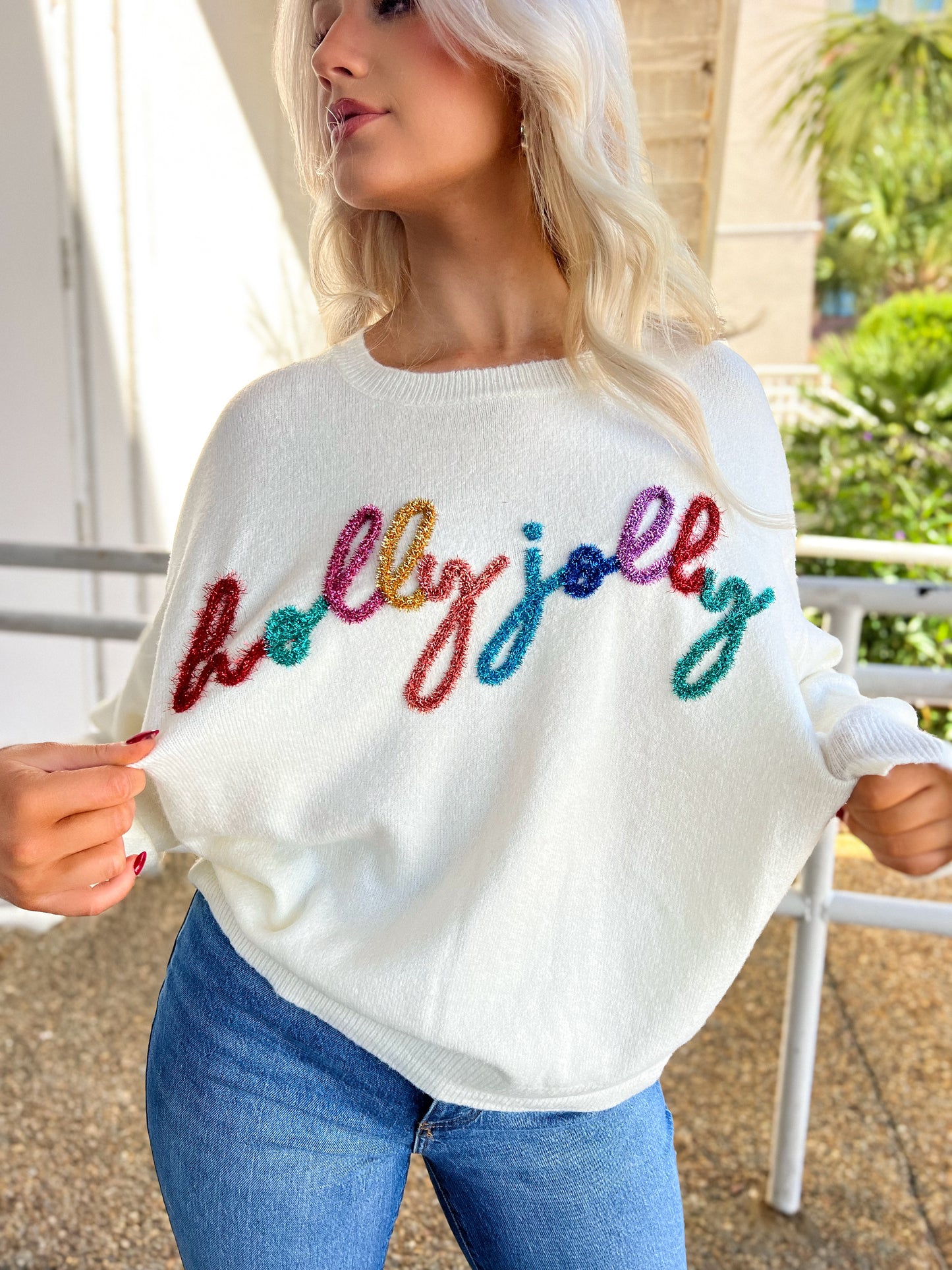 Holly Jolly Ivory Sweater