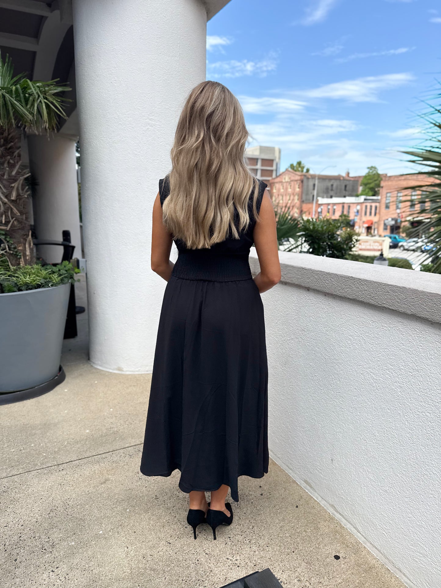 Midnight Glow Midi Dress
