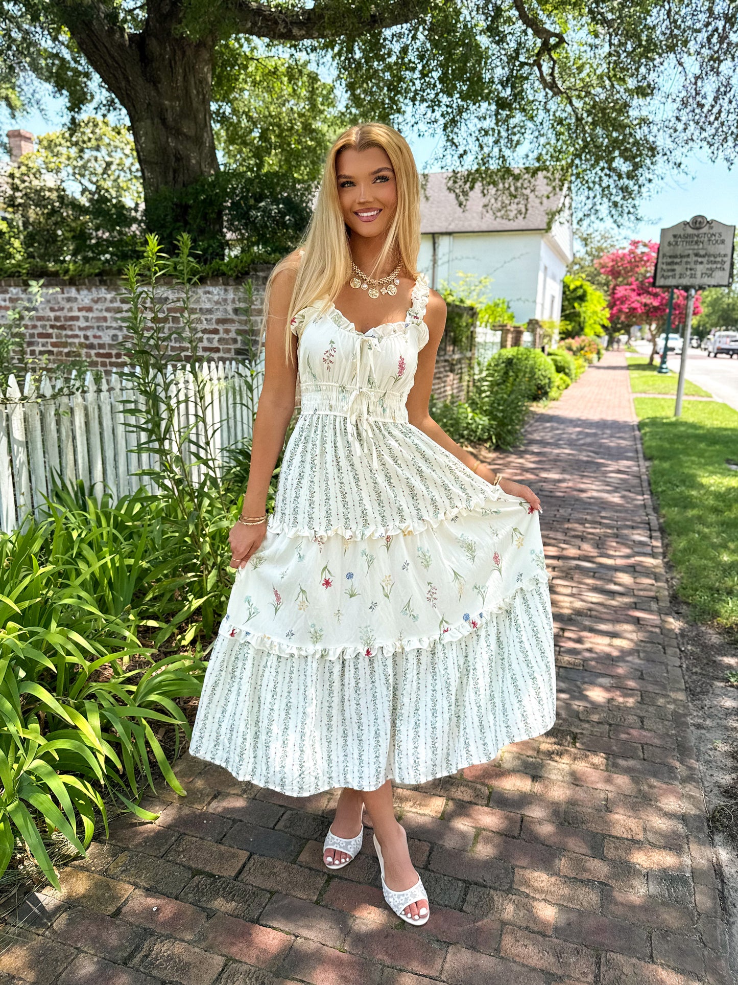 Edith Floral Midi Dress