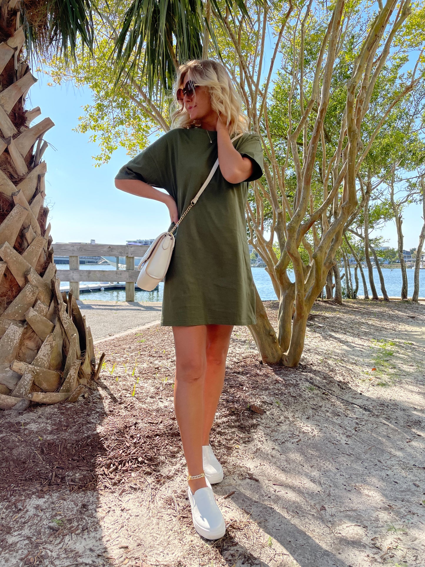 Olive T-Shirt Dress