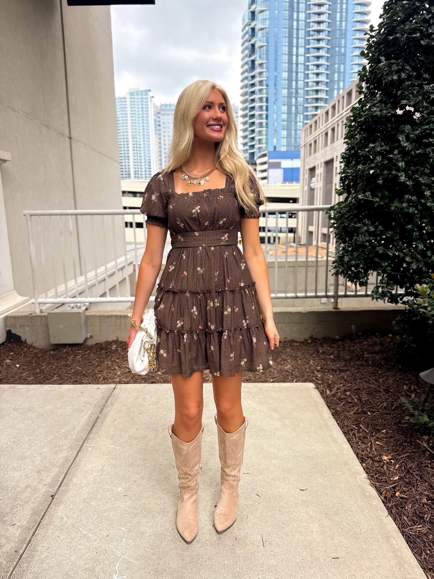 Falling for You Floral Mini Dress