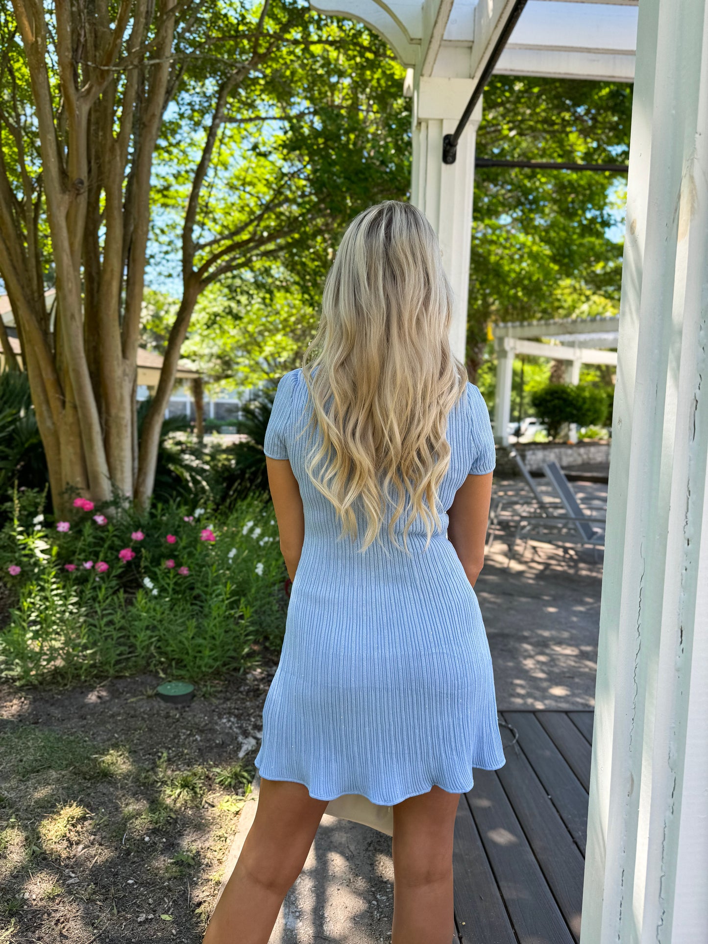 Sipping’ Prosecco Periwinkle Dress