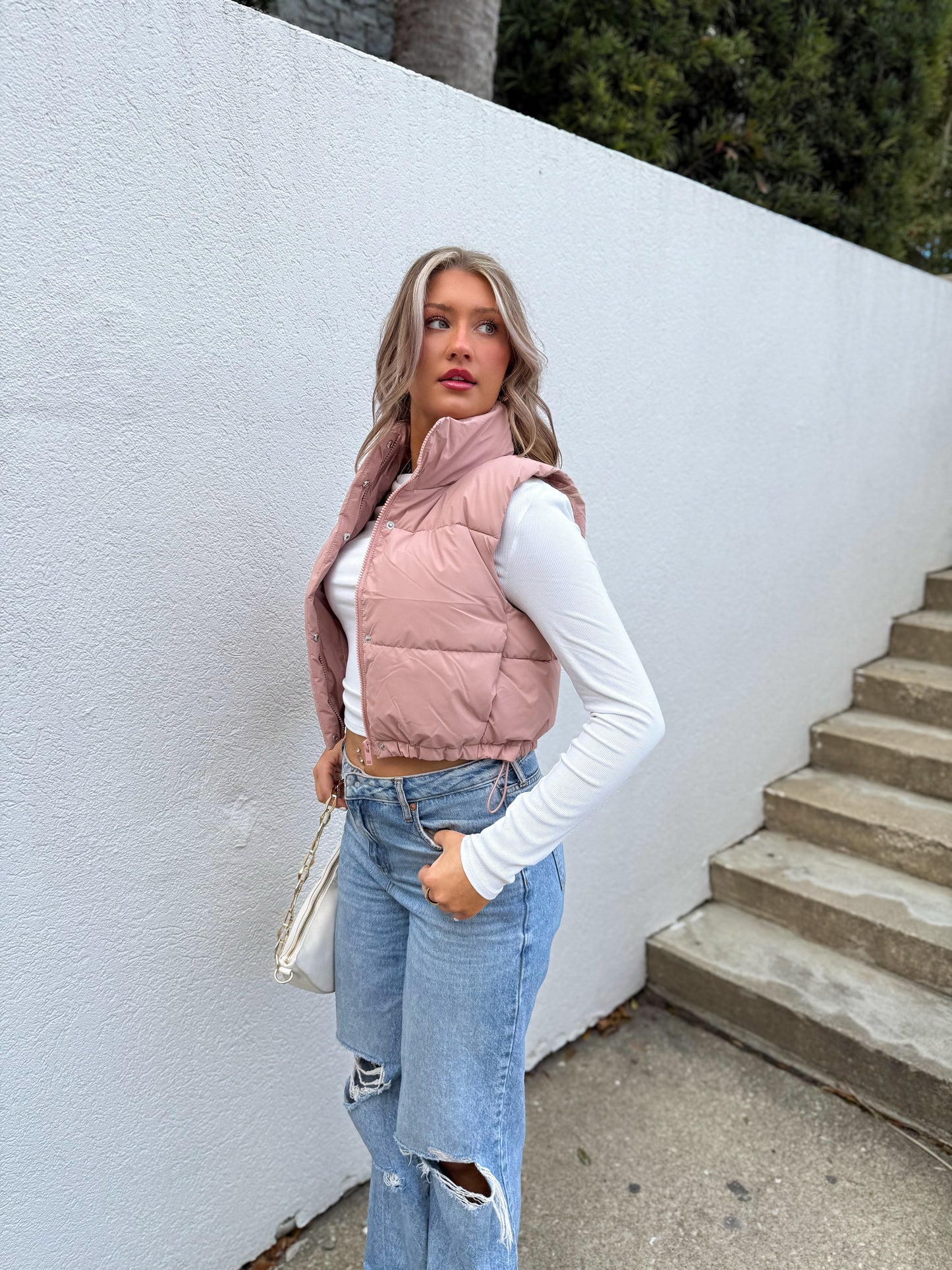 Sites To See Puffer Vest: Mauve