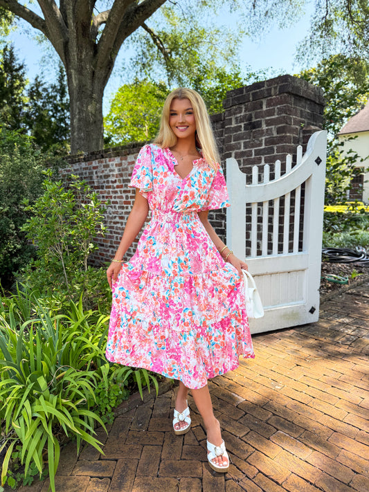 Millie Floral Midi Dress