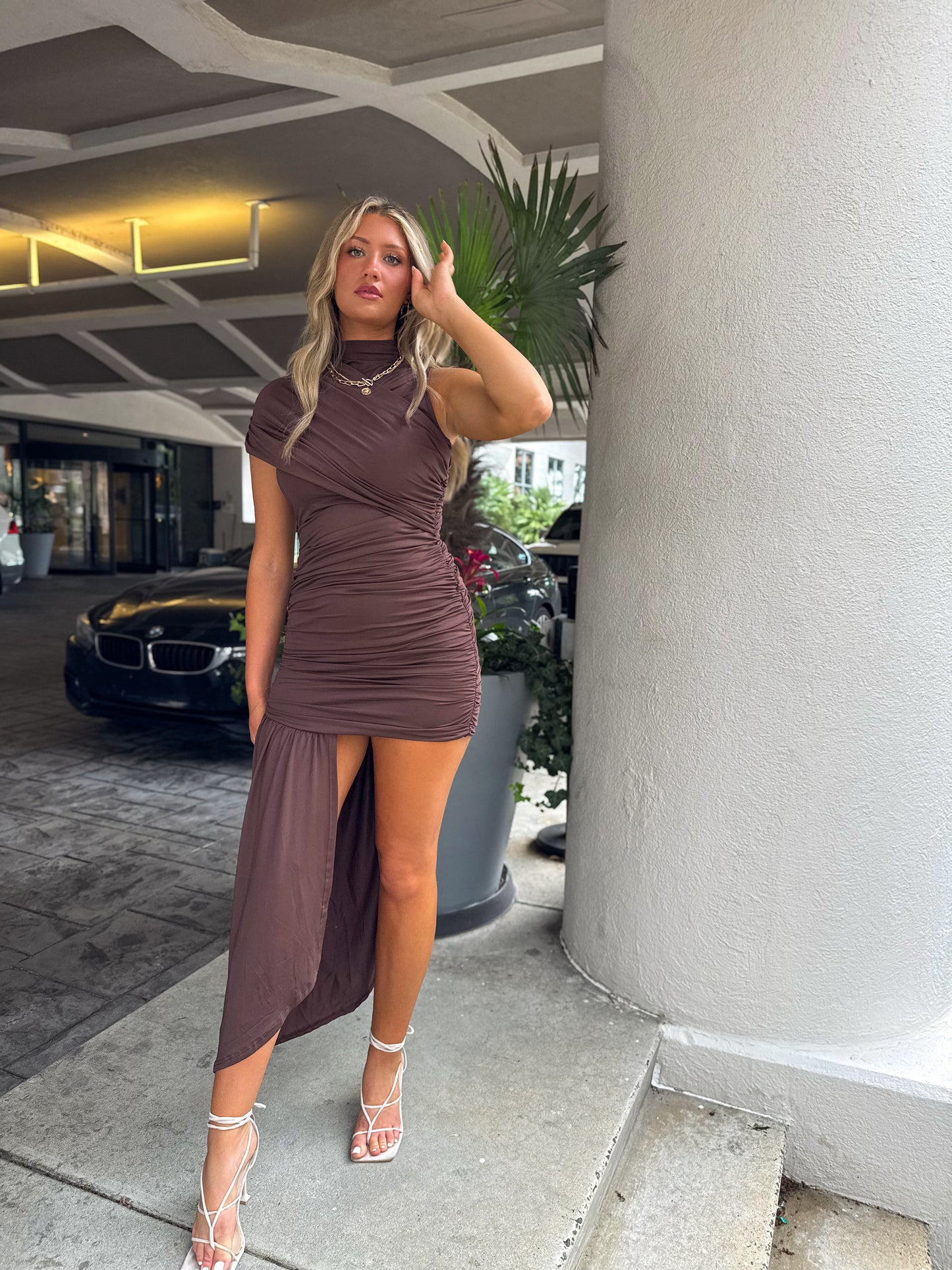 Chocolate Twist Mini Dress