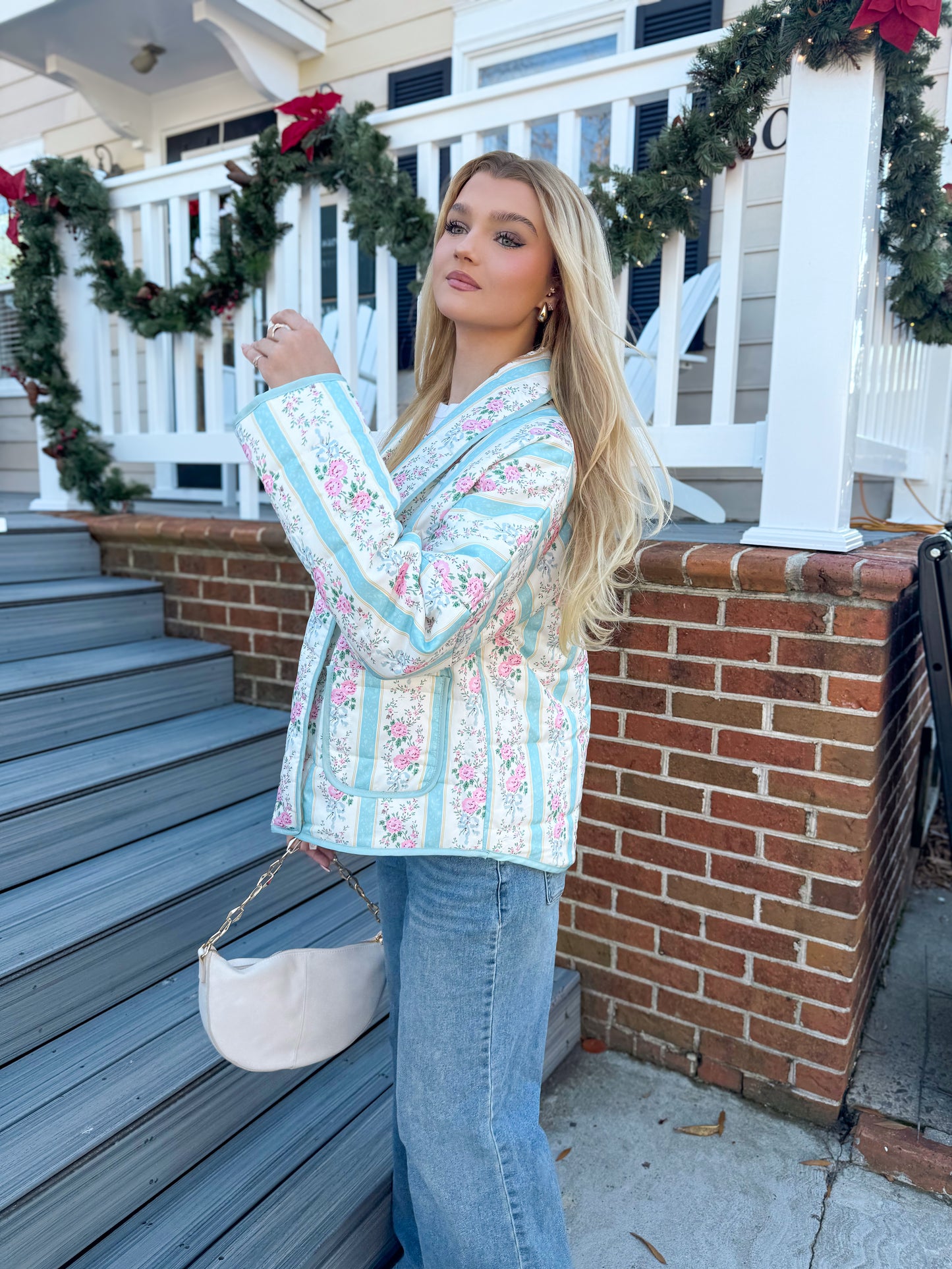 Pastel Bloom Quilted Jacket