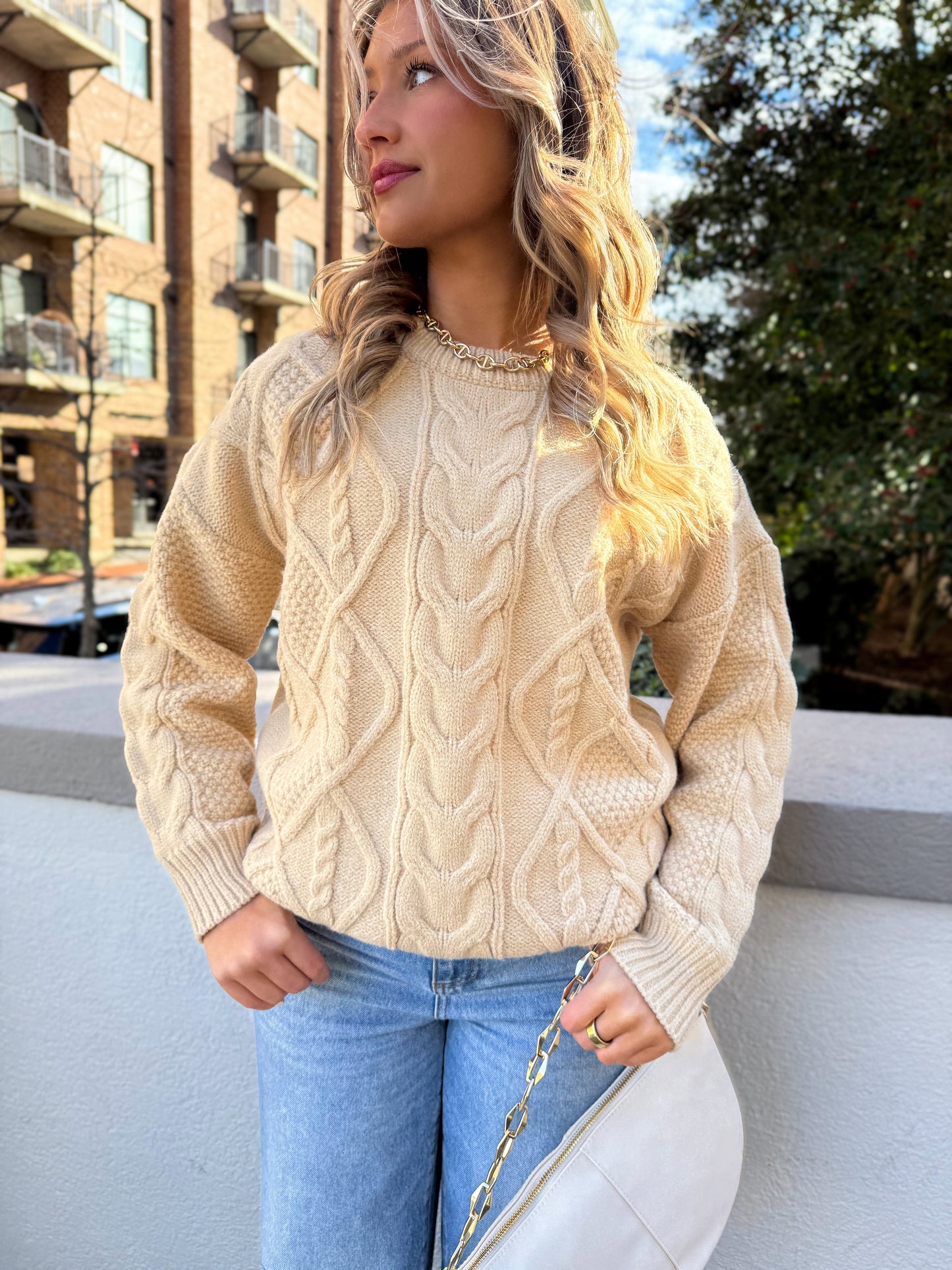 Cable Knit Cuddles Sweater